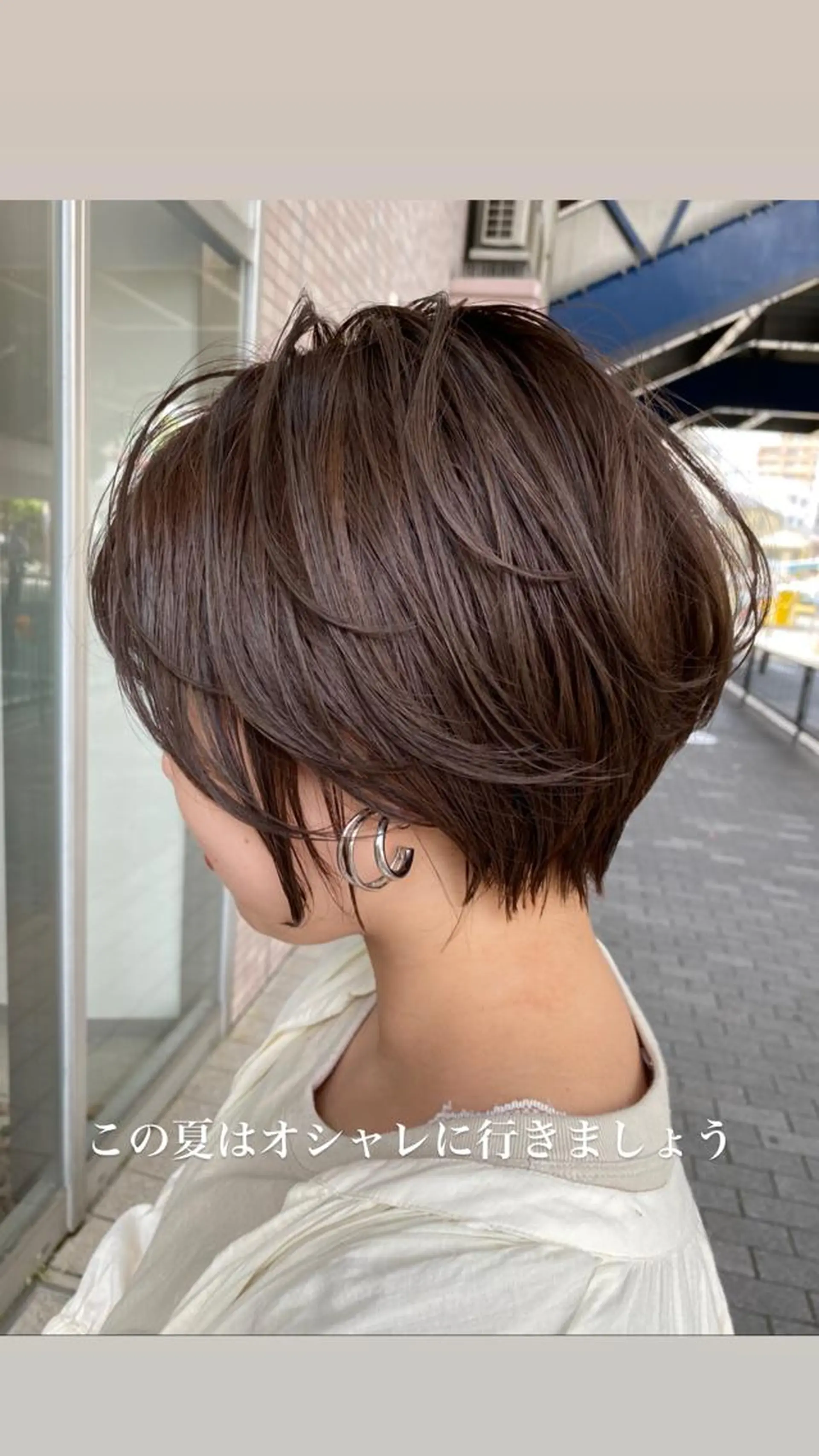 ショート カラー ショートヘア カット ヘアカラー トリートメント 金沢美容室/ 艶髪/夜営業/JINのヘアスタイル