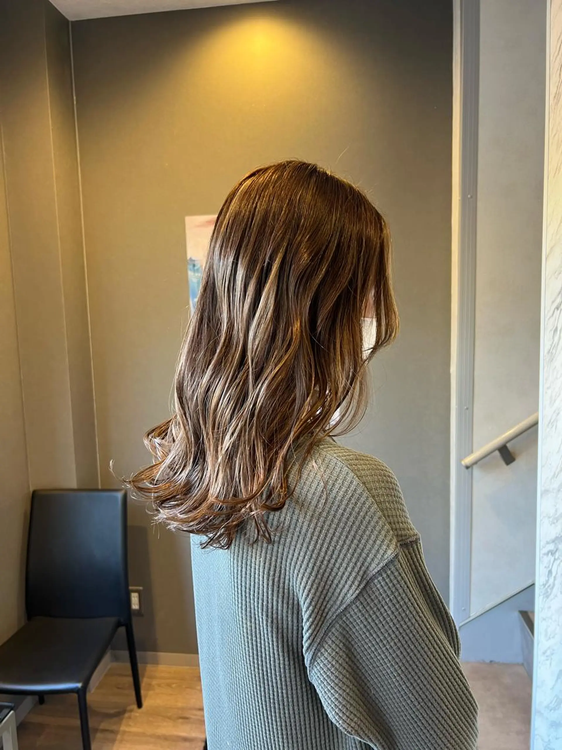 セミロング カラー ヘアカラー 太白区/白髪ぼかし ハイライト/千葉達人のヘアスタイル