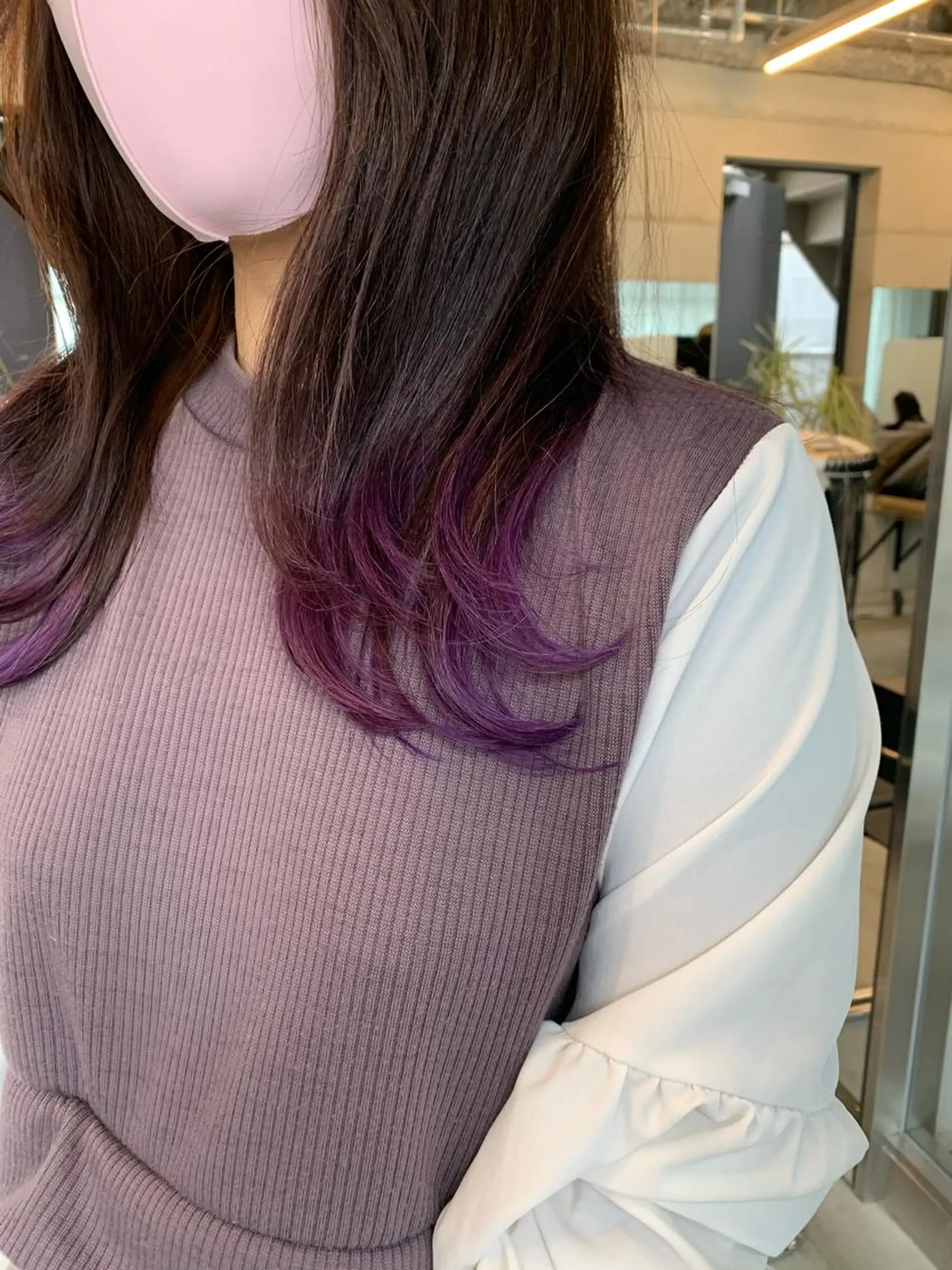 ミディアム カラー 透明感/オリーブ/ グレージュ/YUKAのヘアスタイル