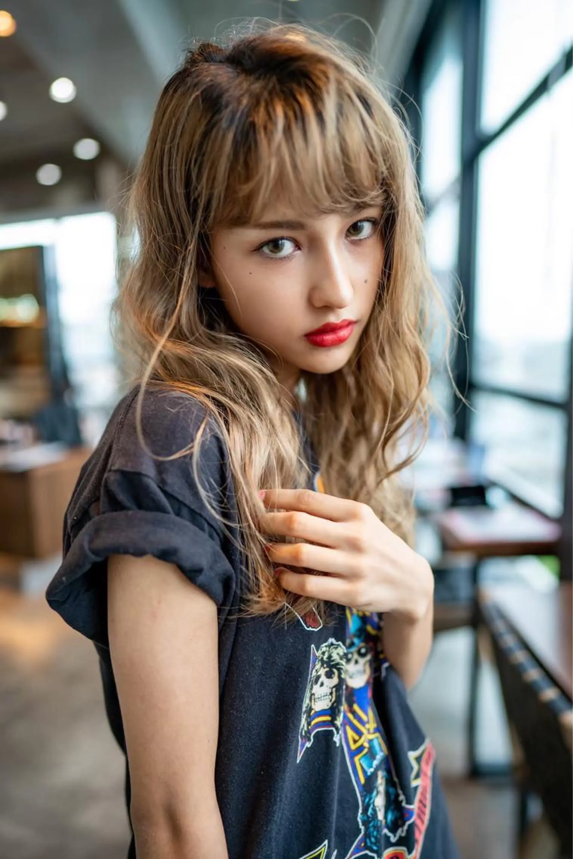 ミディアム カラー Anthurium 吹田💐のヘアスタイル