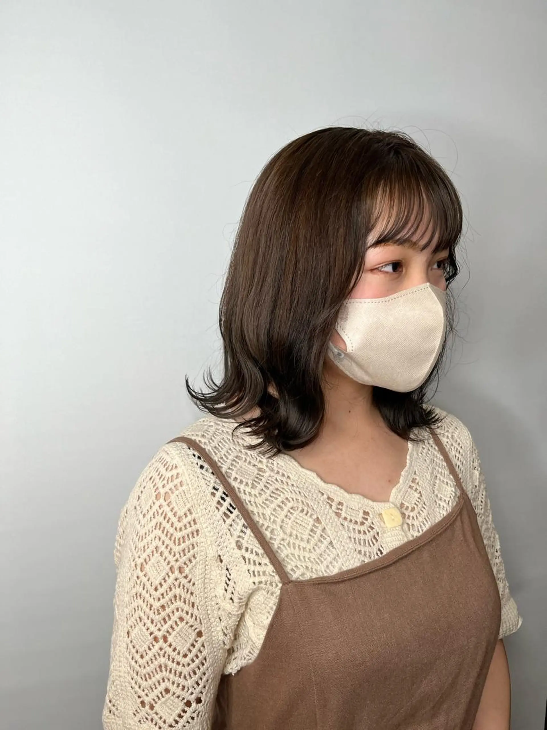 ミディアム カラー 透明感カラー グレージュ 💠西山 果琳💠のマツエク・マツパデザイン