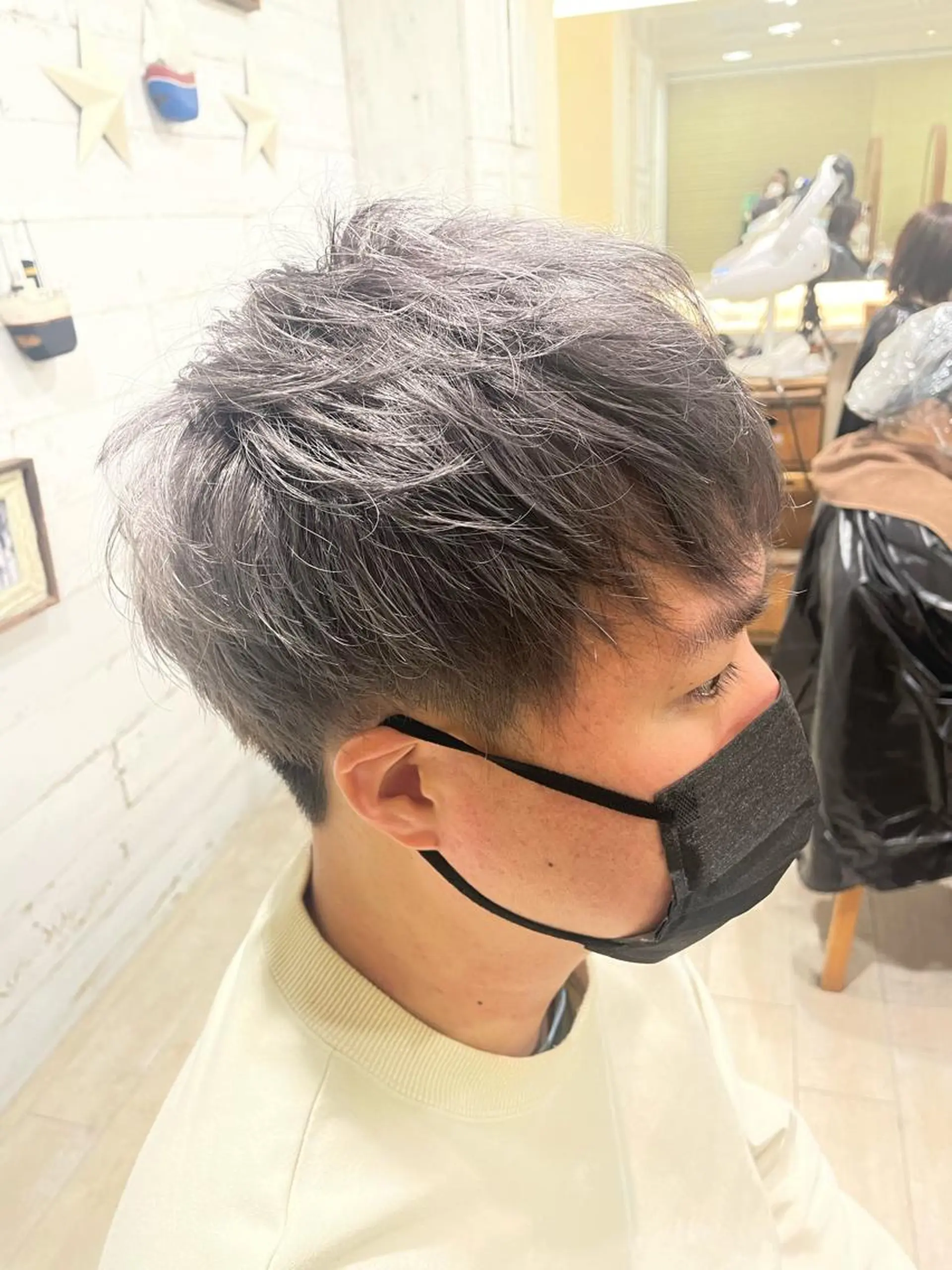 ショート カラー メンズ カット ヘアカラー すげさやか ✨メンズカットパーマのヘアスタイル