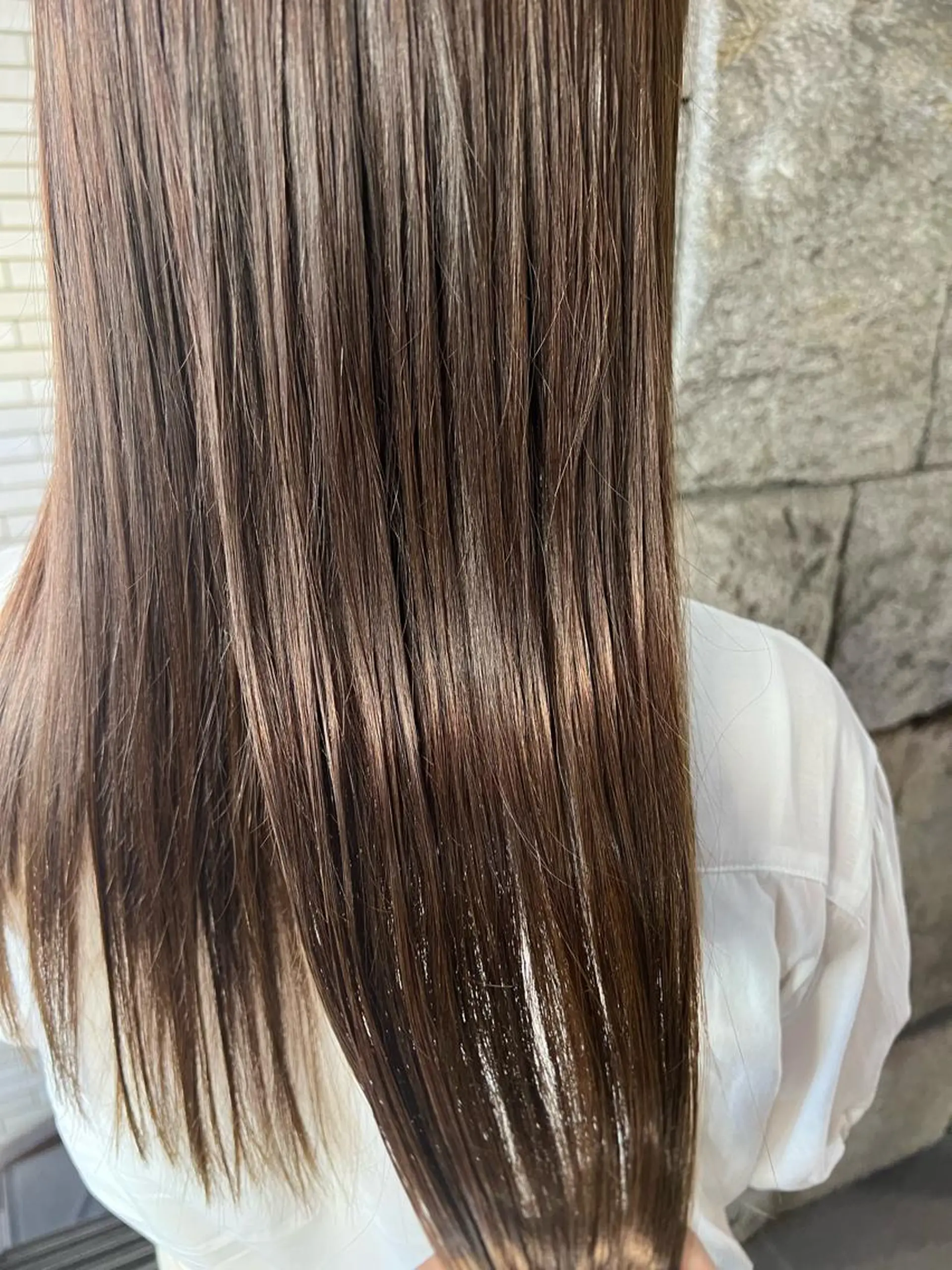 ロング カラー 蓮見  友里のヘアスタイル