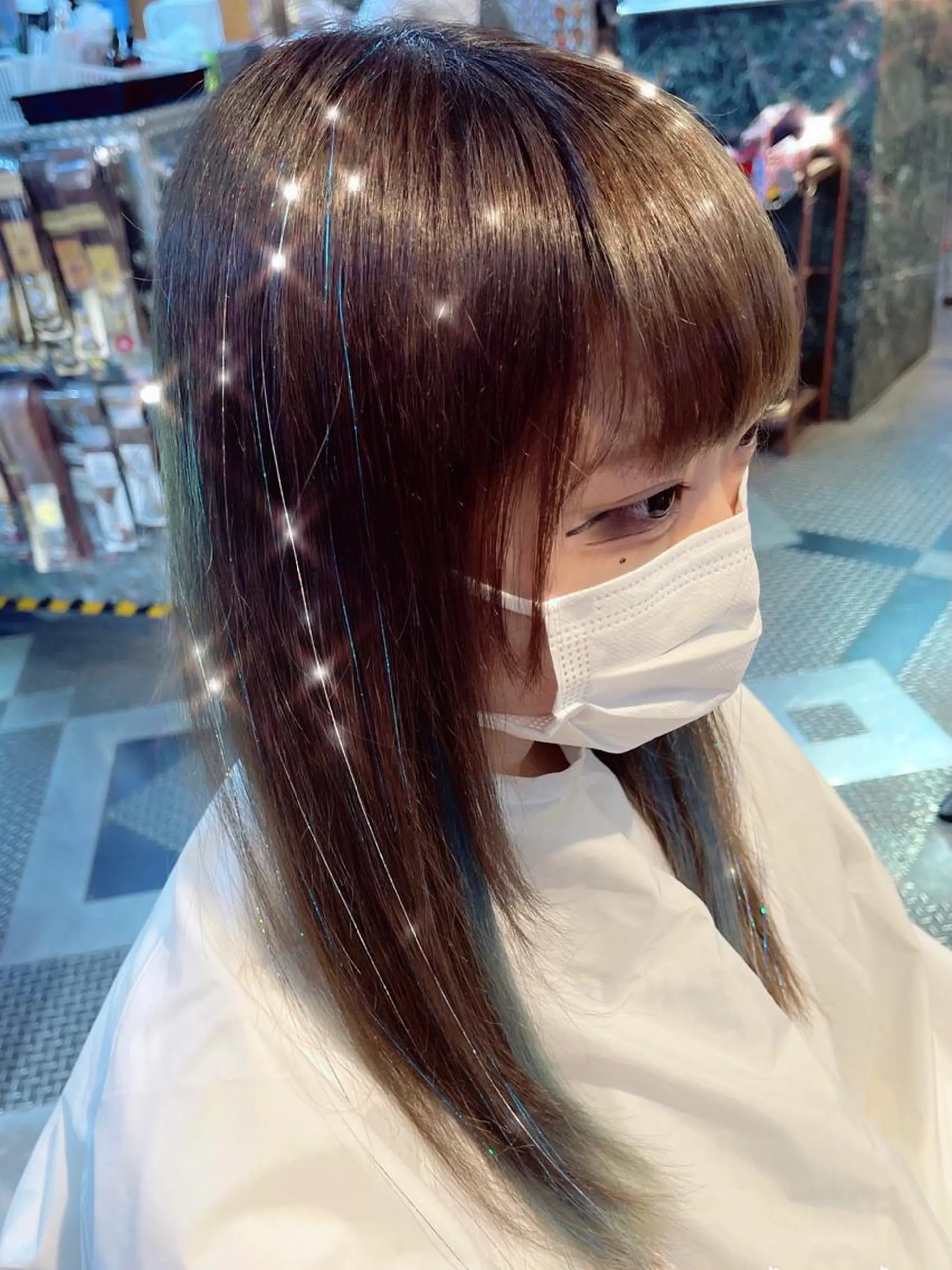 セミロング カラー ヘアアレンジ 🌈派手髪エクステ ブレイズ🌈ひろとのヘアスタイル