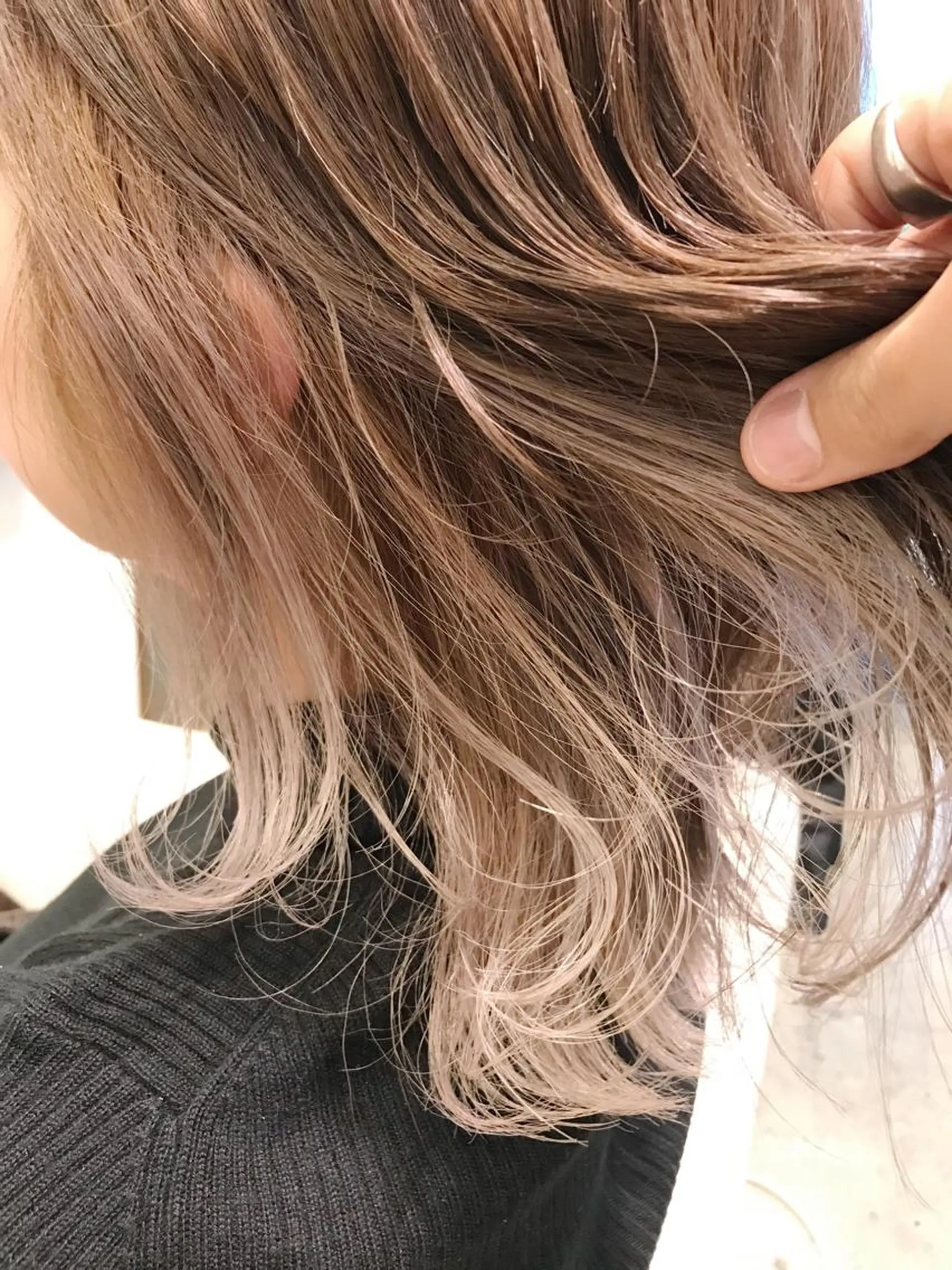 ミディアム カラー カット ヘアカラー トリートメント 入江 允のヘアスタイル