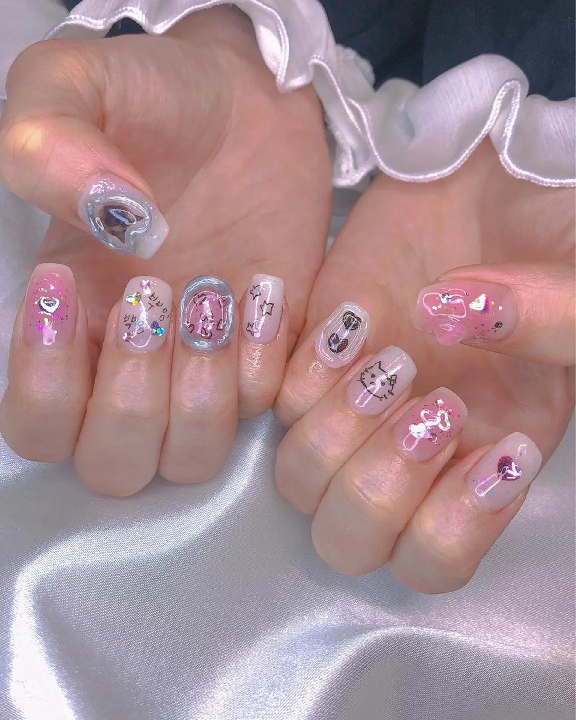 ネイル 持ち込み ハンドネイル フットネイル mi chiのネイルデザイン