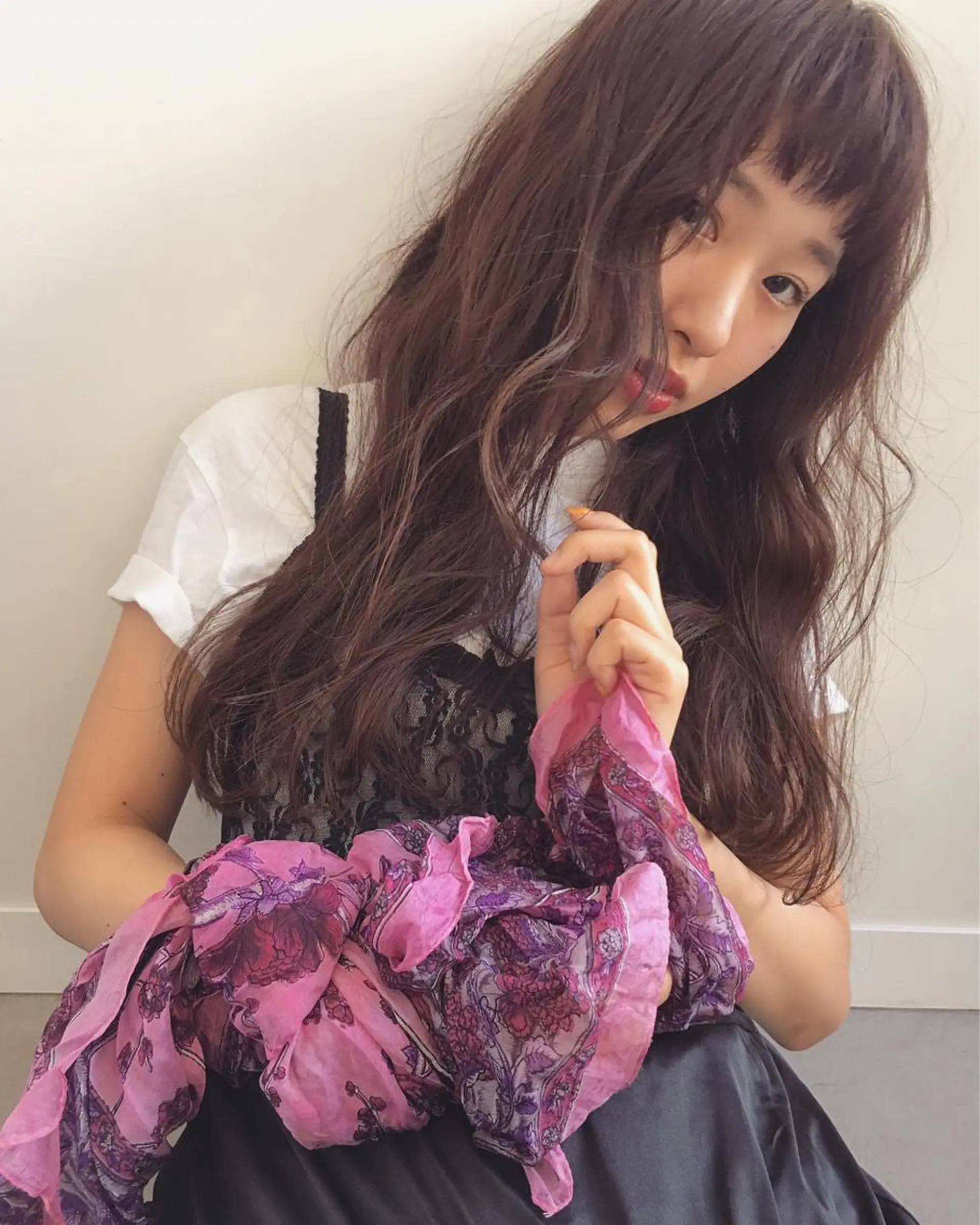 ロング カラー 透明感/レイヤー🎀 春カラー/エリコ🌈のヘアスタイル