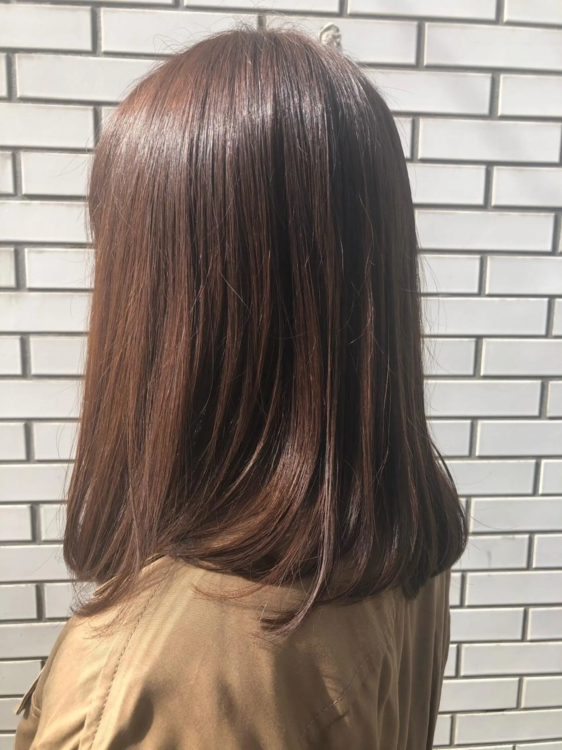 セミロング ヘアカラー トリートメント カジサ ケイコのヘアスタイル