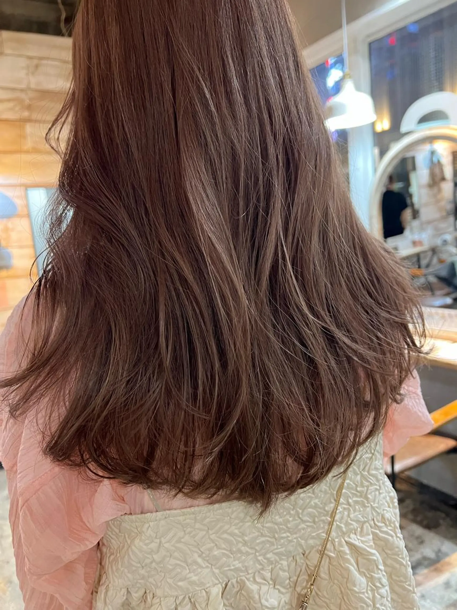 ロング カラー カット 縮毛矯正 ツキノキ ミナのヘアスタイル
