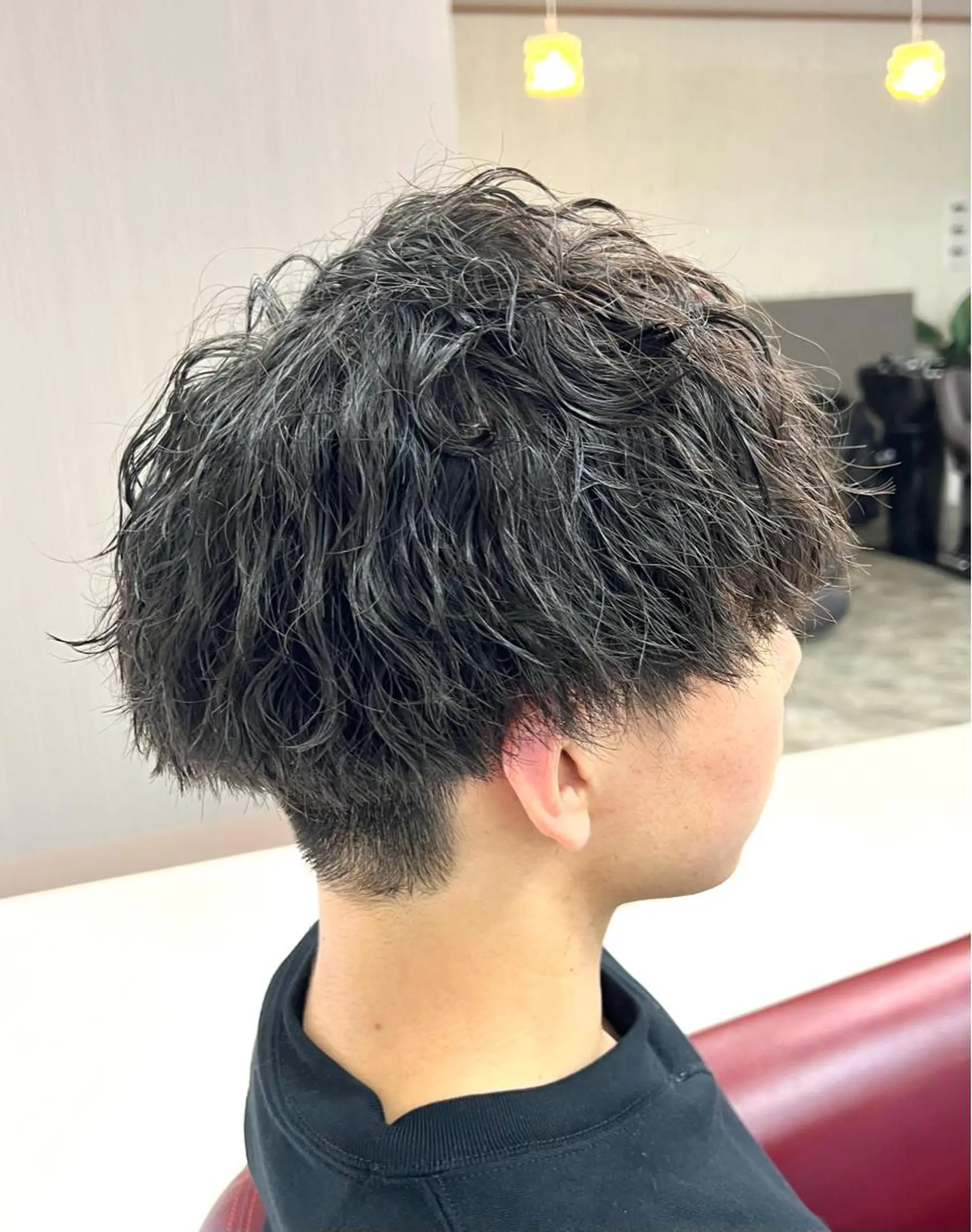 ショート パーマ メンズ 波巻きパーマ KEN 🌟のヘアスタイル
