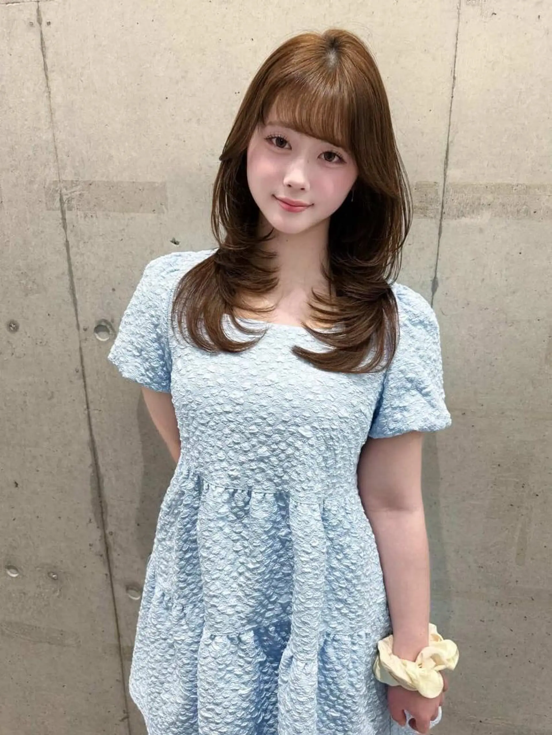 カラー セミロング ベージュカラー 透明感カラー ヘーゼル 韓国ヘア♡🇰🇷 暖色♡透明感カラー✨のヘアスタイル