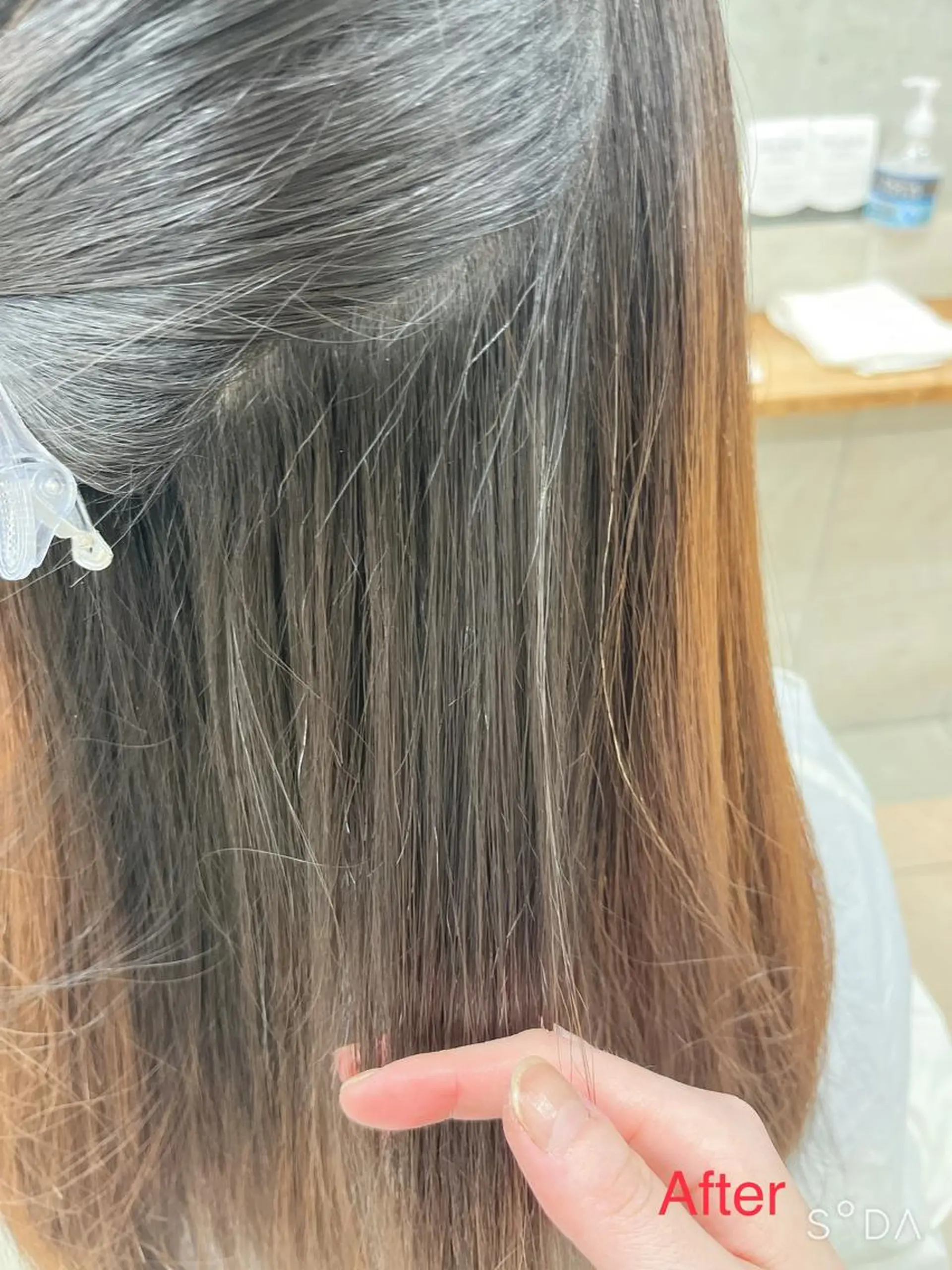 ロング 縮毛矯正 たなか なおのヘアスタイル