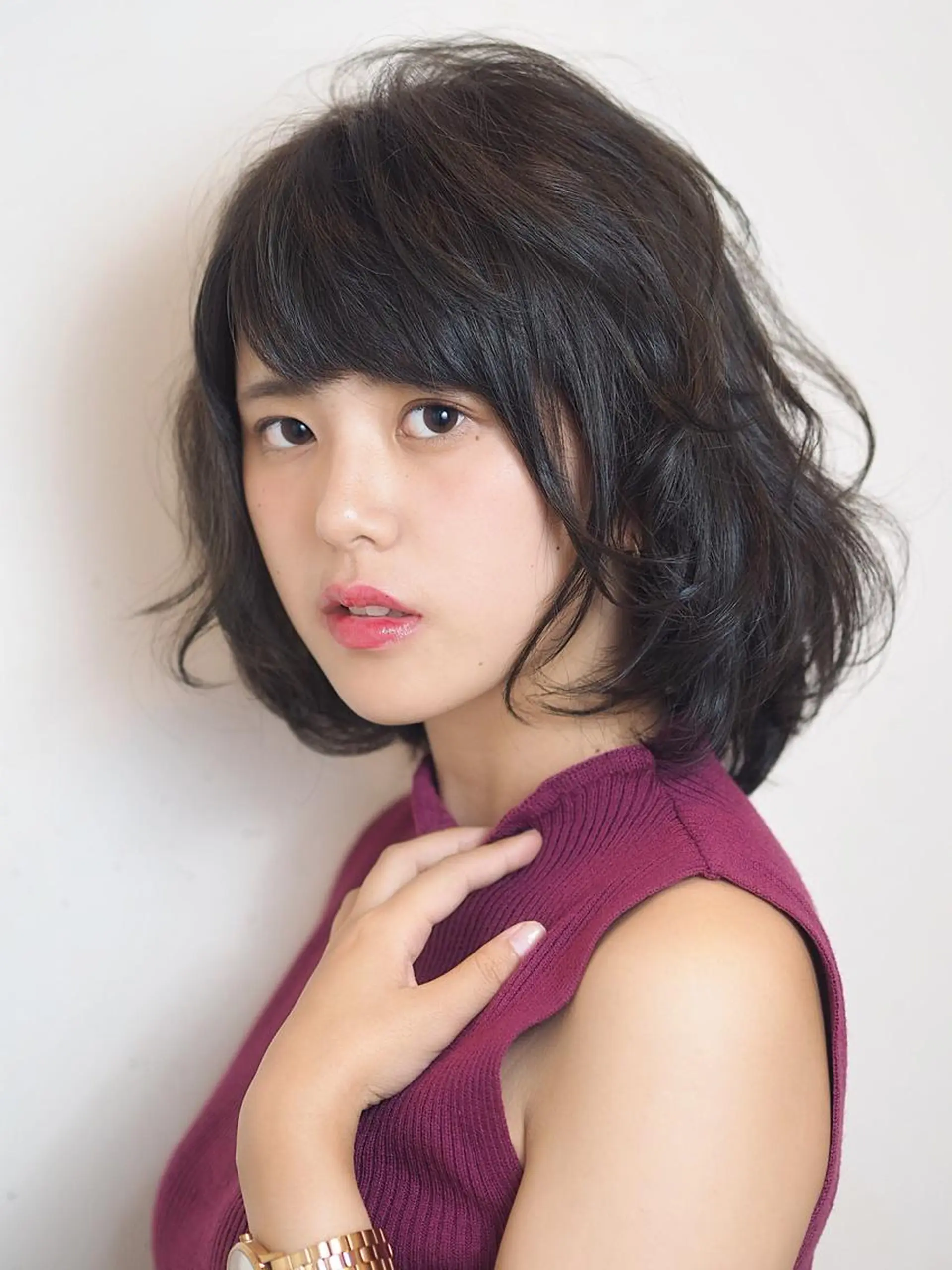 ミディアム カラー パーマ ヘアアレンジ ボブ 伸ばしかけ レイヤーカット カット パーマ トリートメント GLOSSY所属・坂本 直樹のヘアスタイル