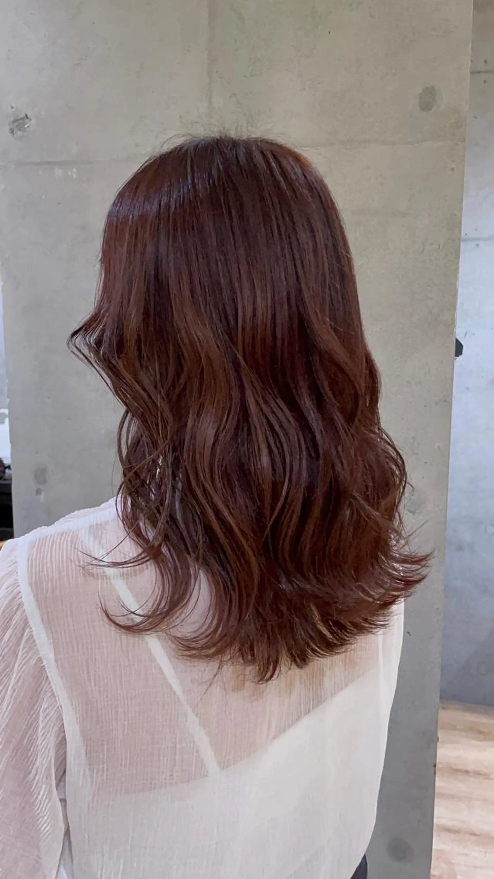 セミロング カラー ブリーチ ブラウンカラー ピンクカラー ピンクブラウン 🐣Say.ree ひらいで ななみ🐣のヘアスタイル