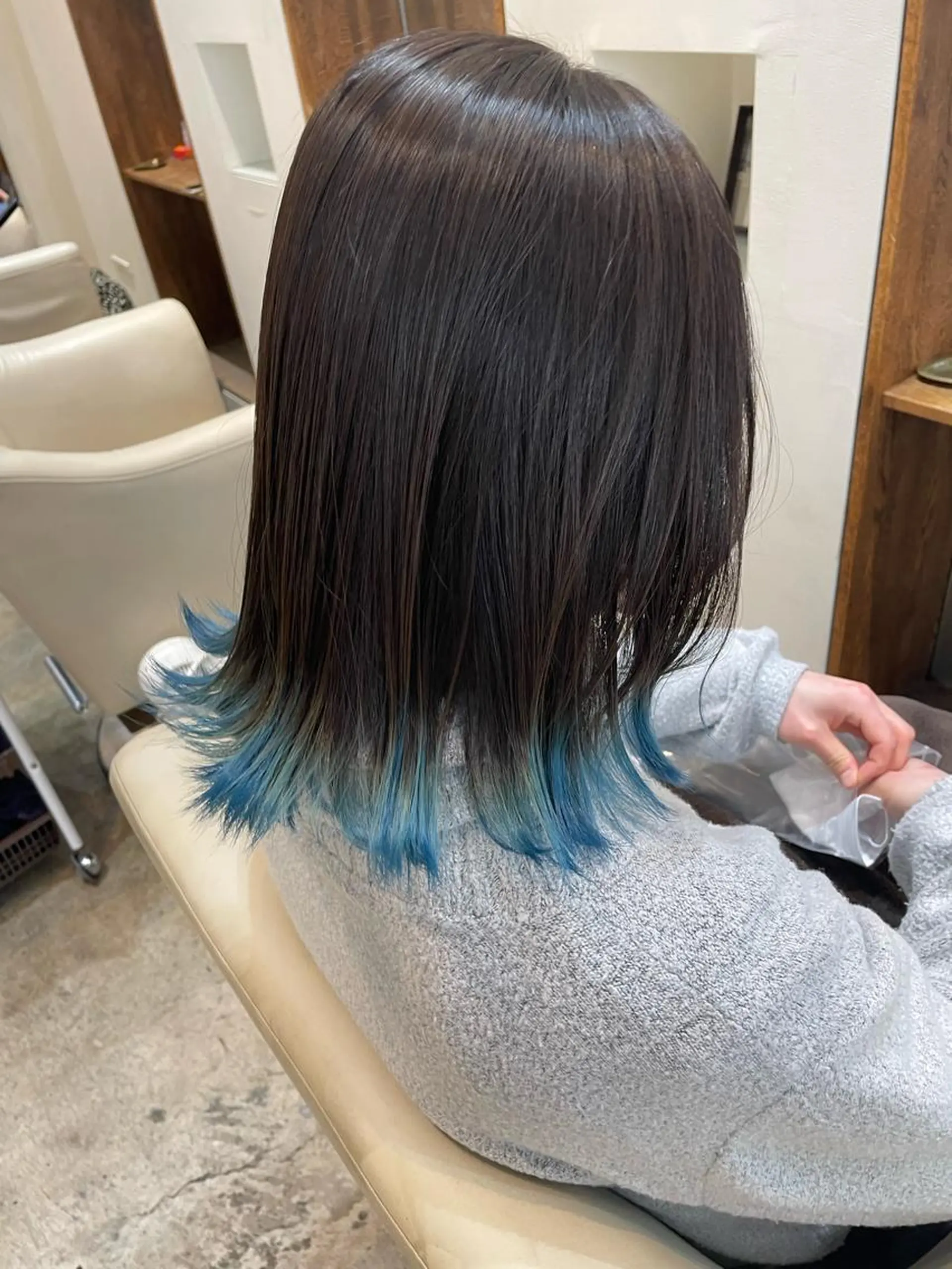 ミディアム カラー カット ヘアカラー トリートメント 【完全個室】髪質改善 暖色カラー/山崎唯奈のヘアスタイル