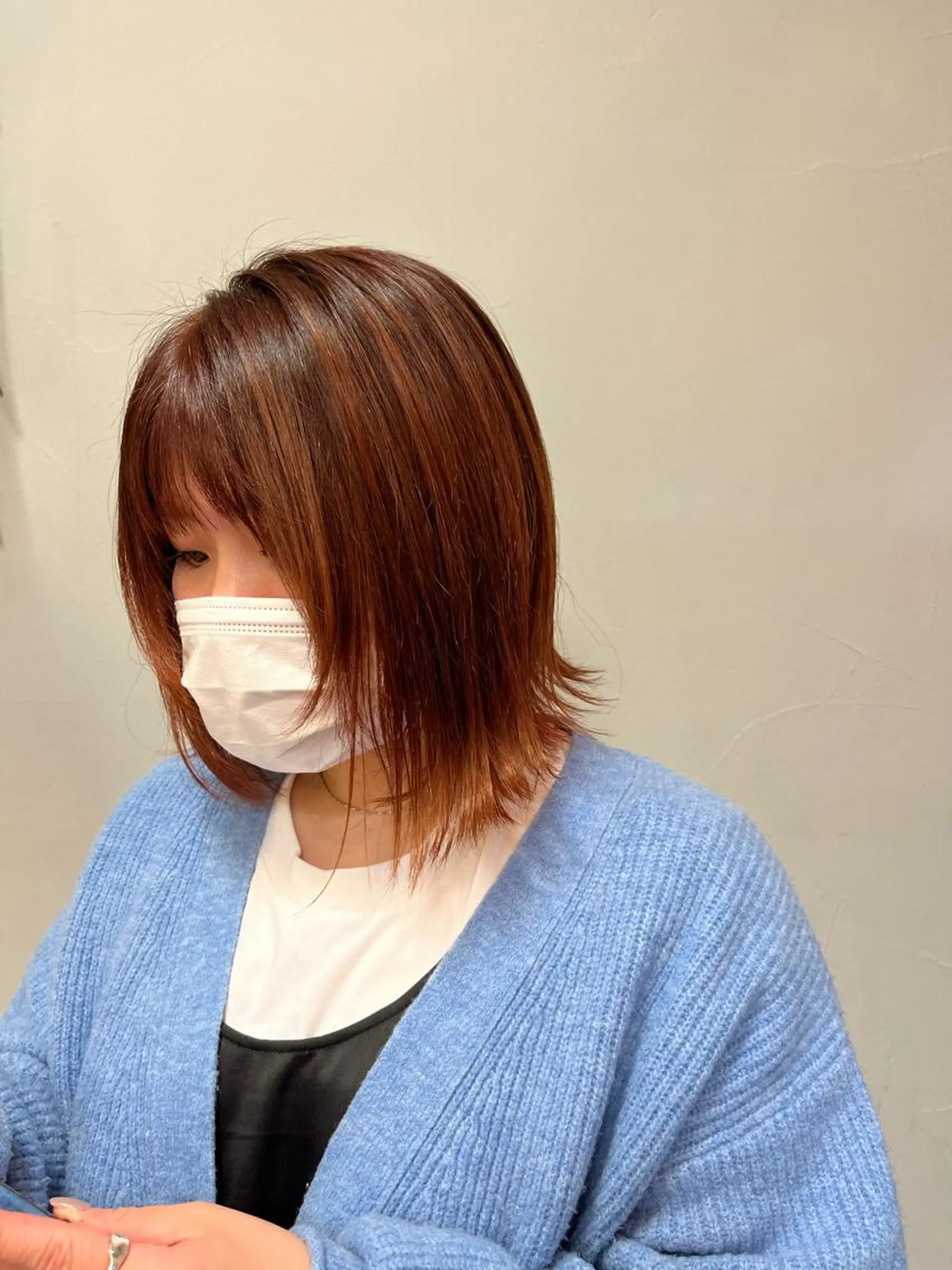 ショート カラー オレンジ ヘアカラー 井手 咲乃のヘアスタイル