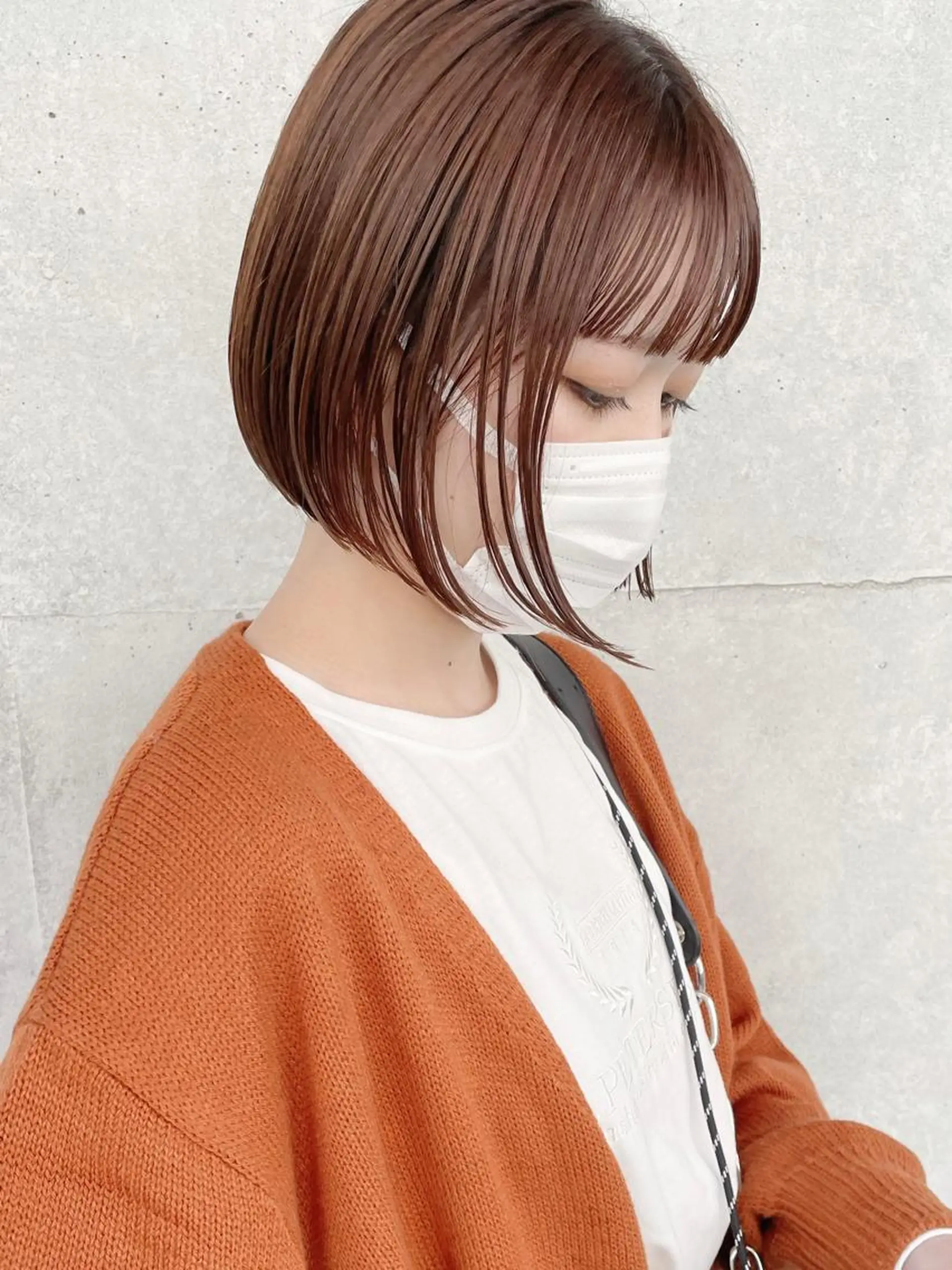 ショート オレンジブラウン ボブ カット ヘアカラー 【ボブ/個室サロン】 癒し空間mimuraのヘアスタイル