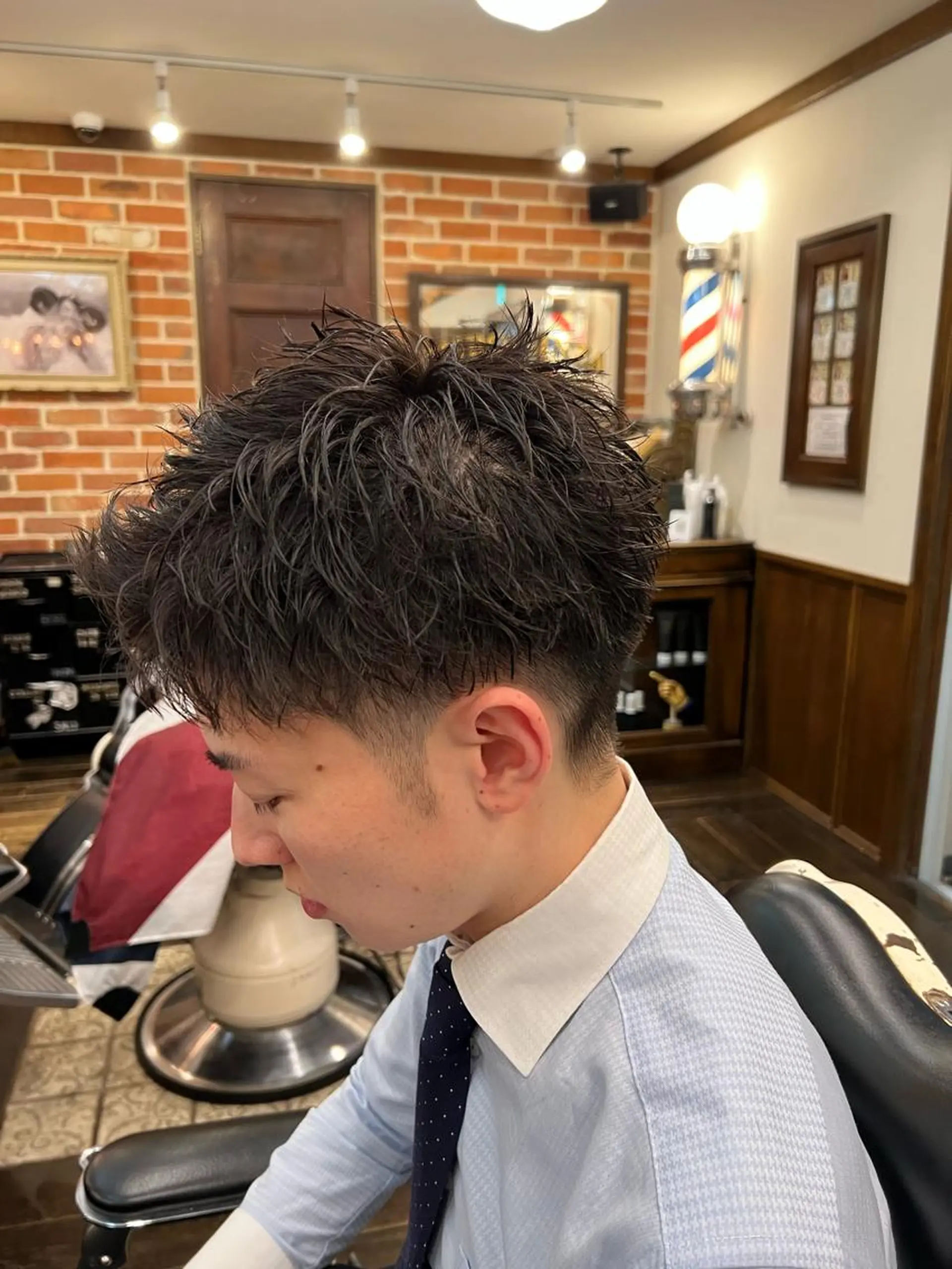 ショート メンズ 大久保 竣太のヘアスタイル