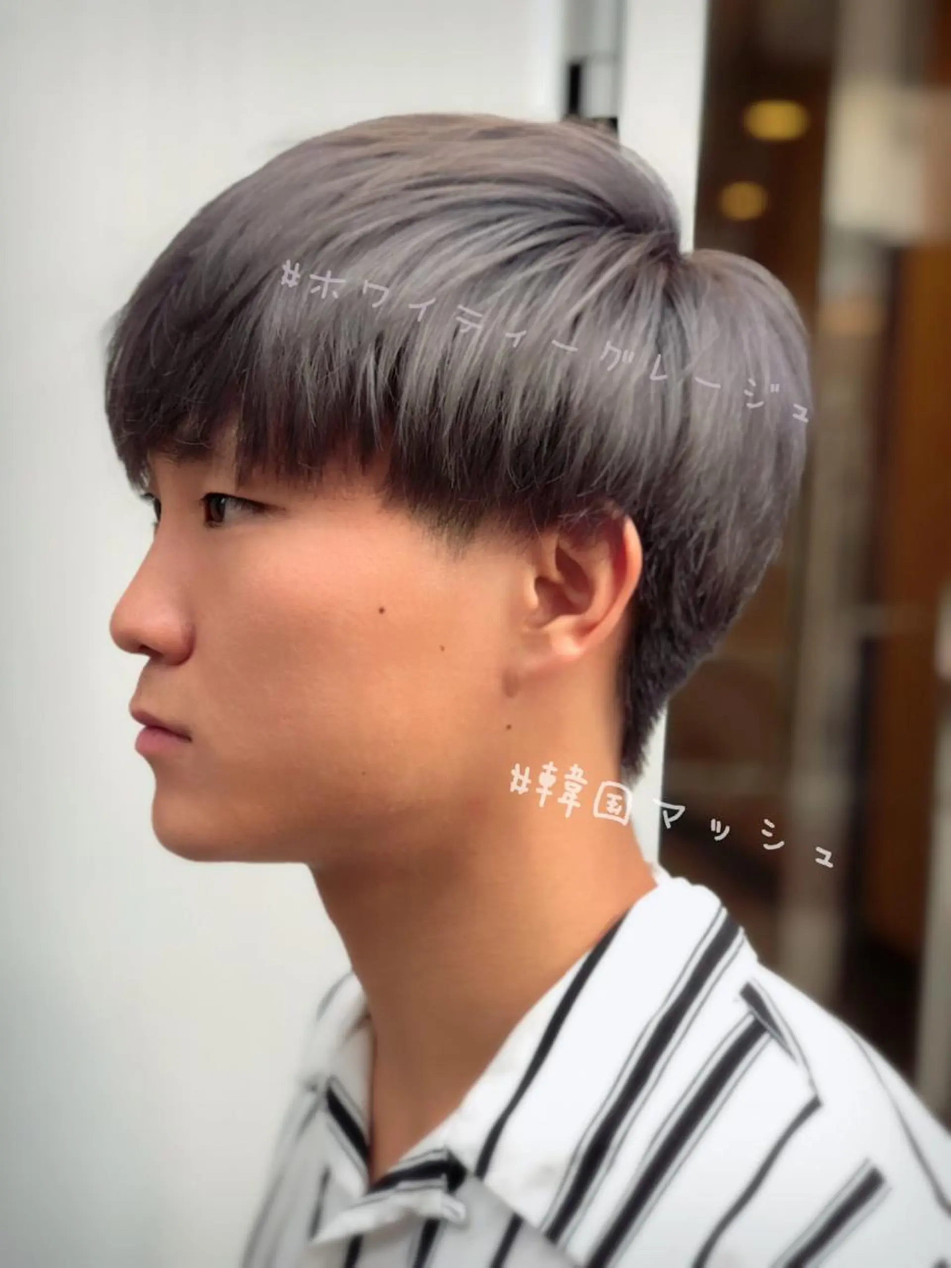 ショート カラー メンズ カット パーマ ✖️リーアキト LEEAKITO✖️のヘアスタイル