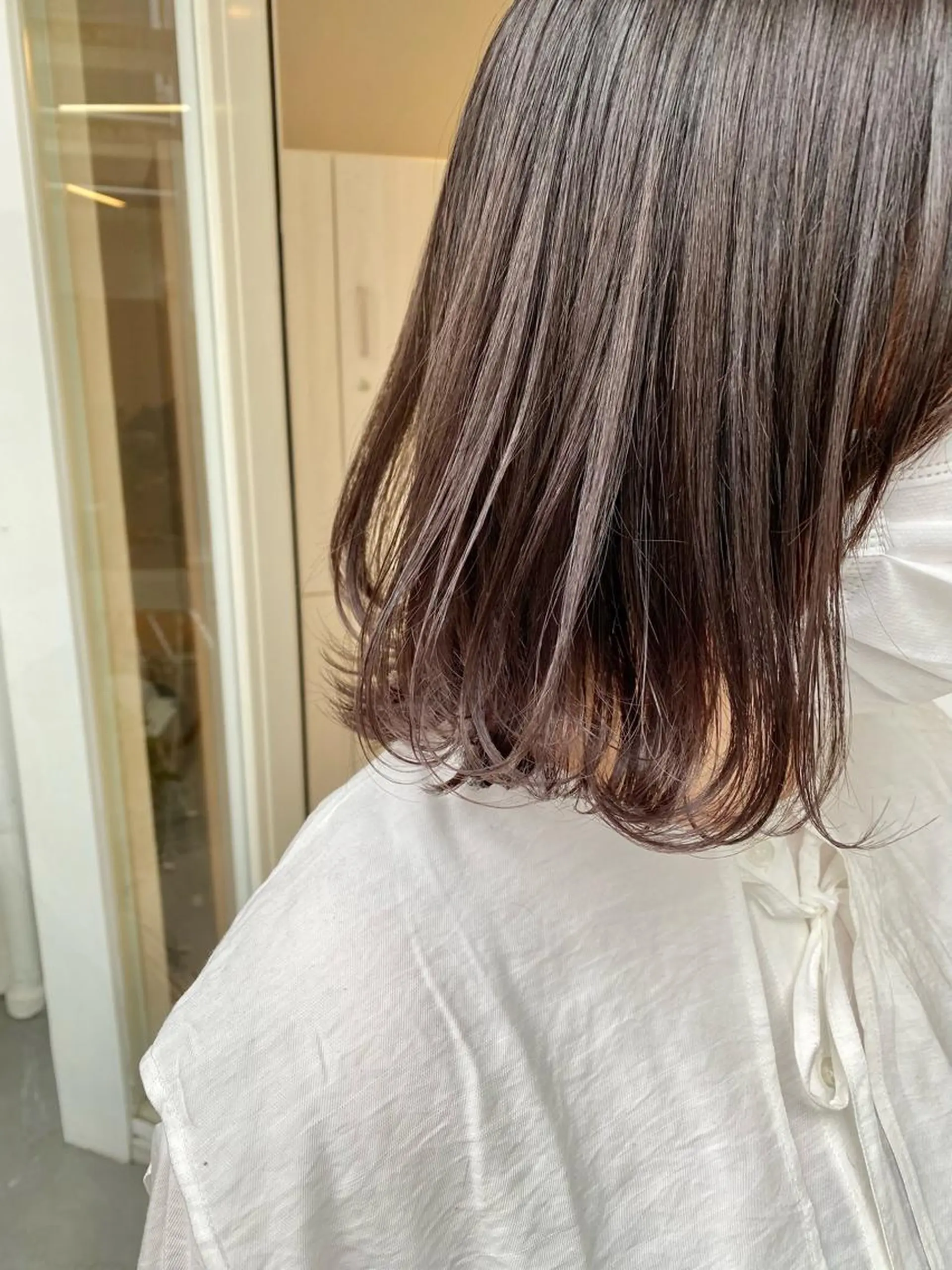 ミディアム カラー ブラウンカラー ラベンダーカラー ラベンダーブラウン カット ヘアカラー トリートメント ハイトーン×似合わせ 🌱中川慎之介のヘアスタイル