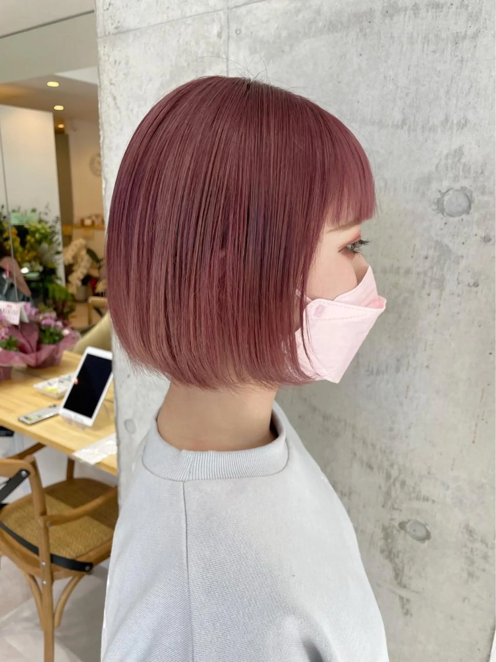 ショート ボブ ヘアカラー トリートメント ✨透明感カラー/縮毛 恵比寿HAYATO✨のヘアスタイル