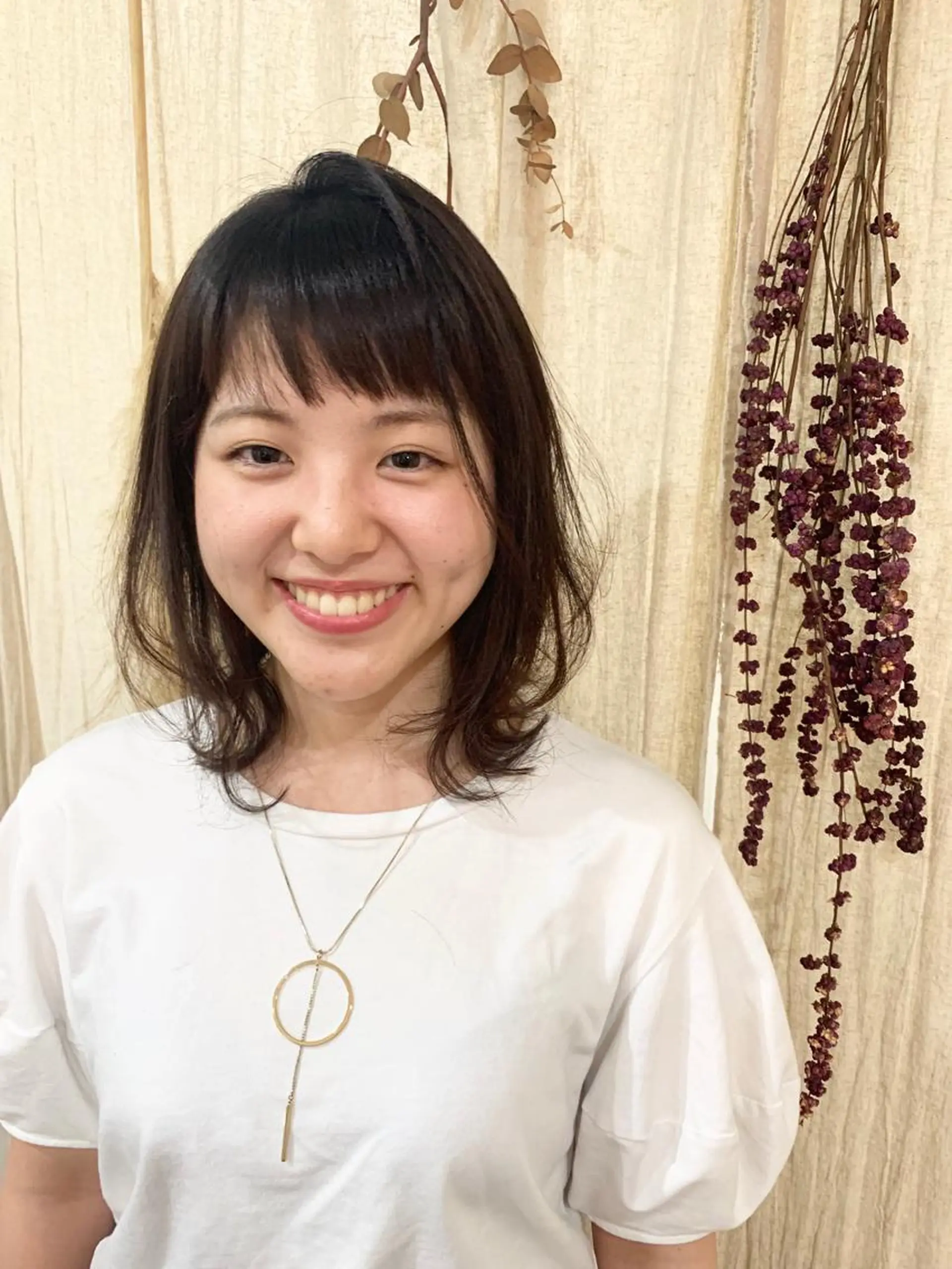 ミディアム レイヤーカット カット ヘッドスパ 佐藤 美咲のヘアスタイル