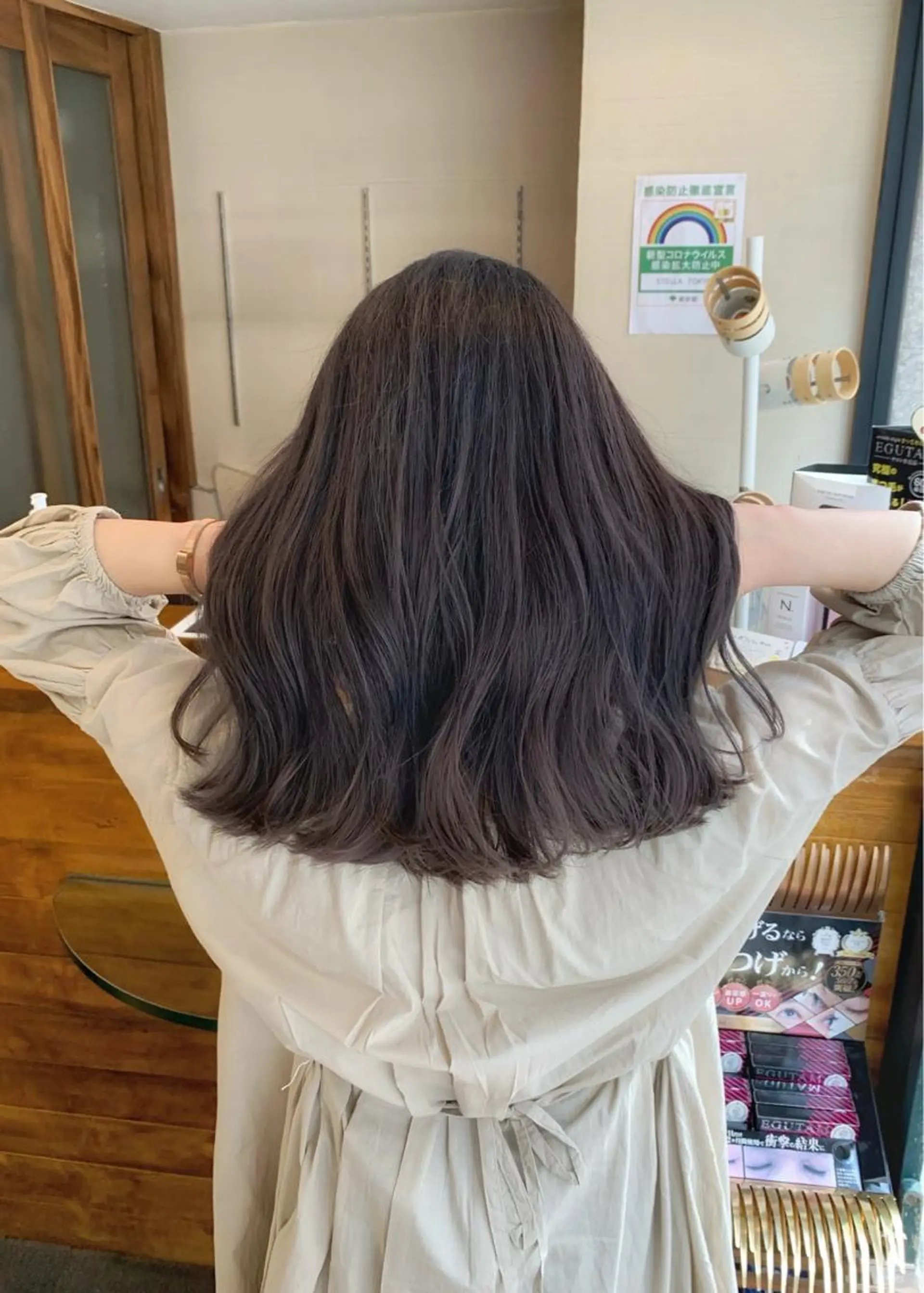 ミディアム カラー グレージュ ラベンダーカラー ラベンダーグレージュ ラベンダーグレー ヘアカラー トリートメント LUMO所属・矢野 晃平のヘアスタイル