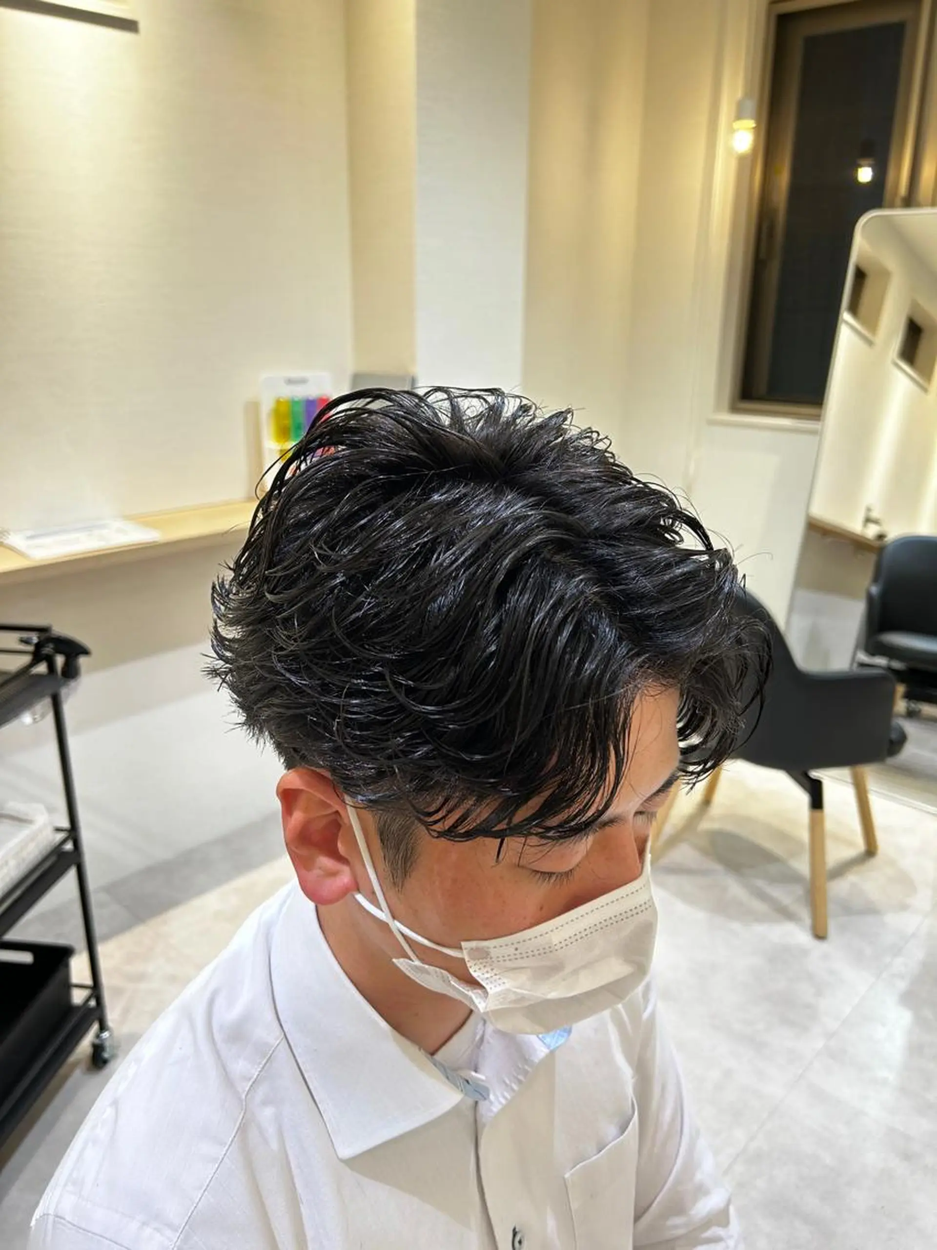 ショート パーマ メンズ ビジネス メンズパーマ AI TOKYO men’s  横浜所属・メンズ支持数No.1 👑リュウ👑のヘアスタイル