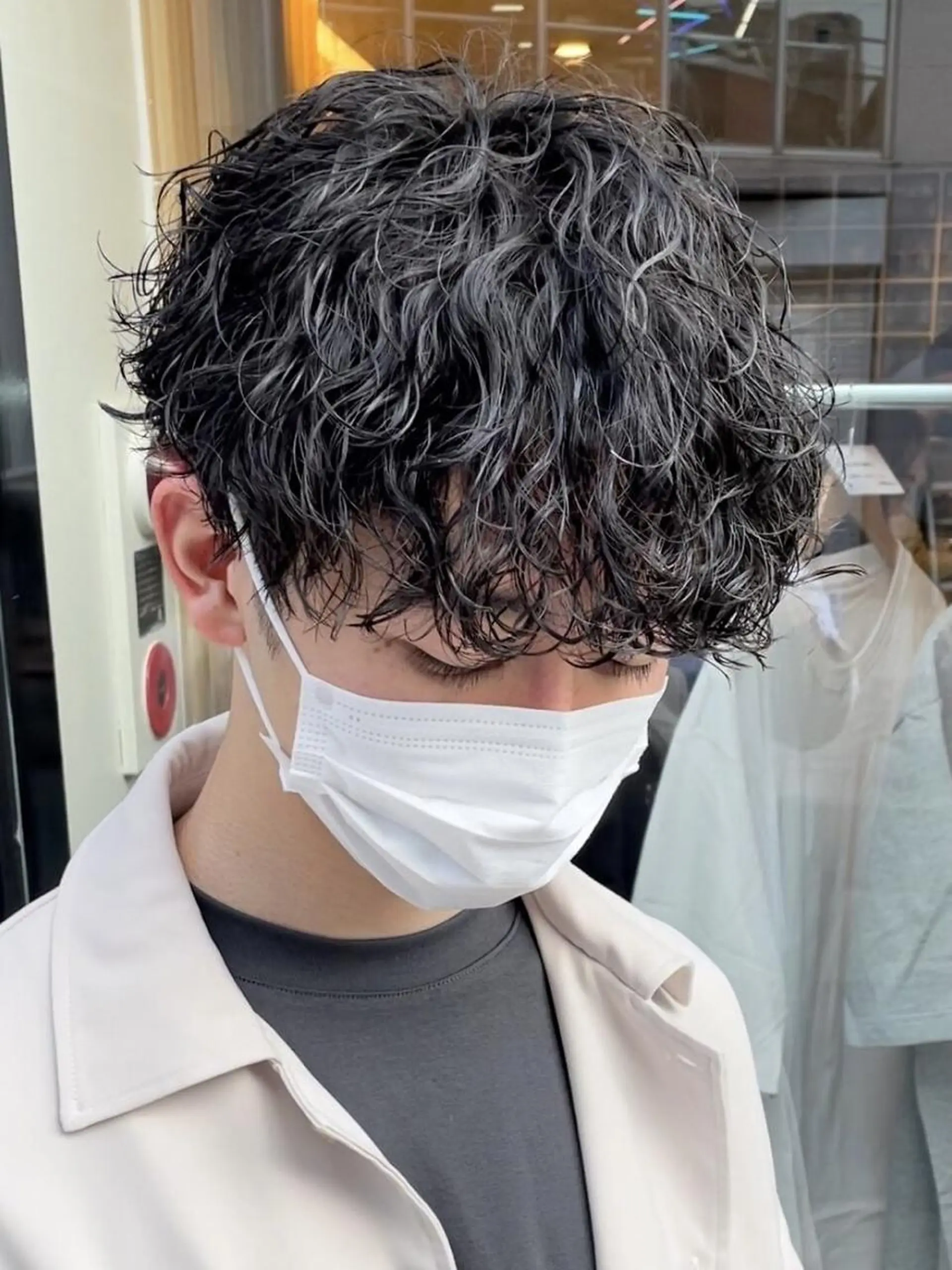 ショート パーマ メンズ メンズパーマ 波巻きパーマ SENTA✨メンズ パーマ✨fifth栄のヘアスタイル