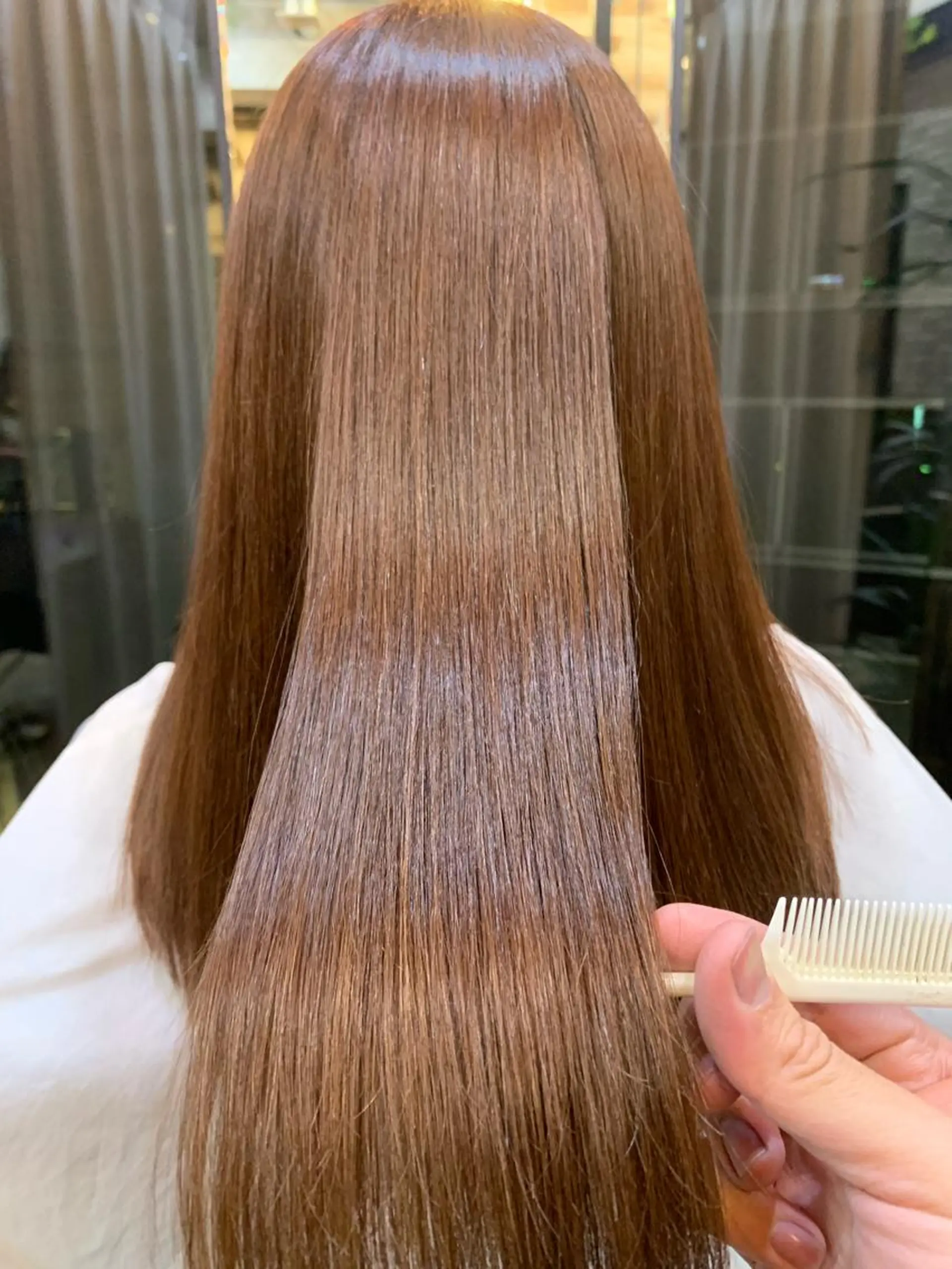 ロング カラー ベージュカラー ピンクカラー ピンクベージュ プルエクステで憧れの ロングヘアに✨蛇石のヘアスタイル