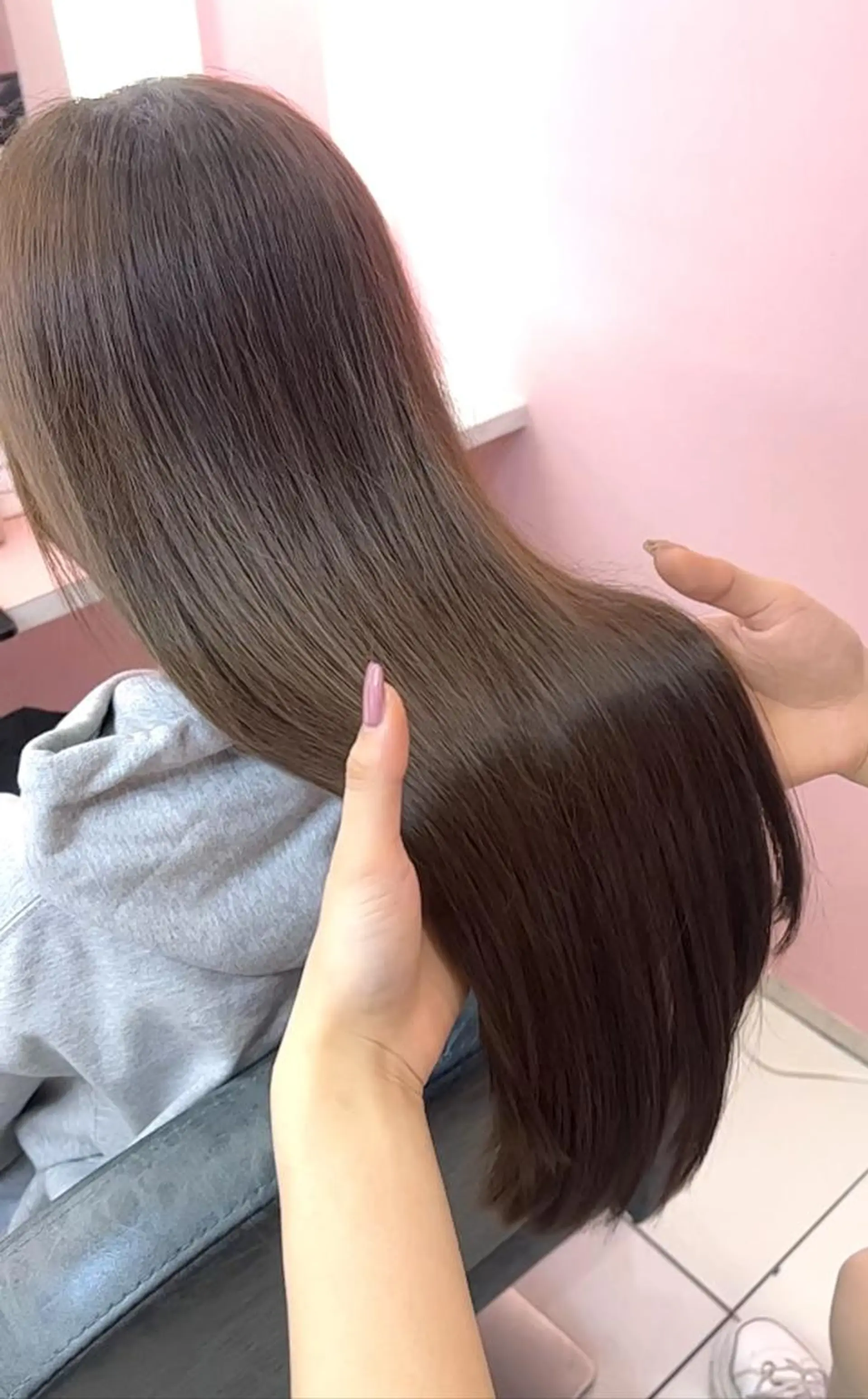 セミロング 髪質改善 トリートメント シーズン エクステ/大阪梅田駅のヘアスタイル