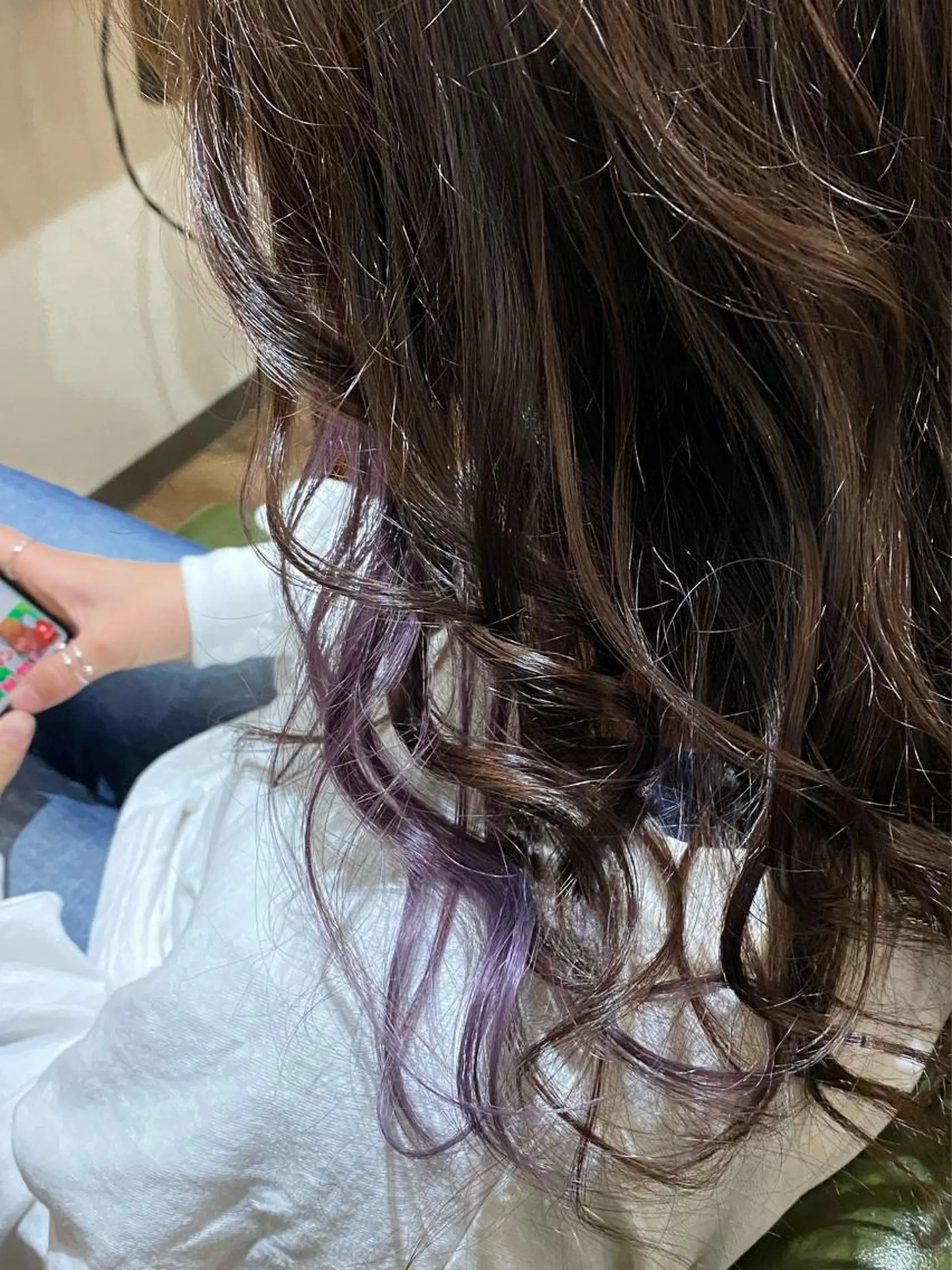 ロング カラー パープルカラー ヘアカラー Rug Relief 吉田のヘアスタイル