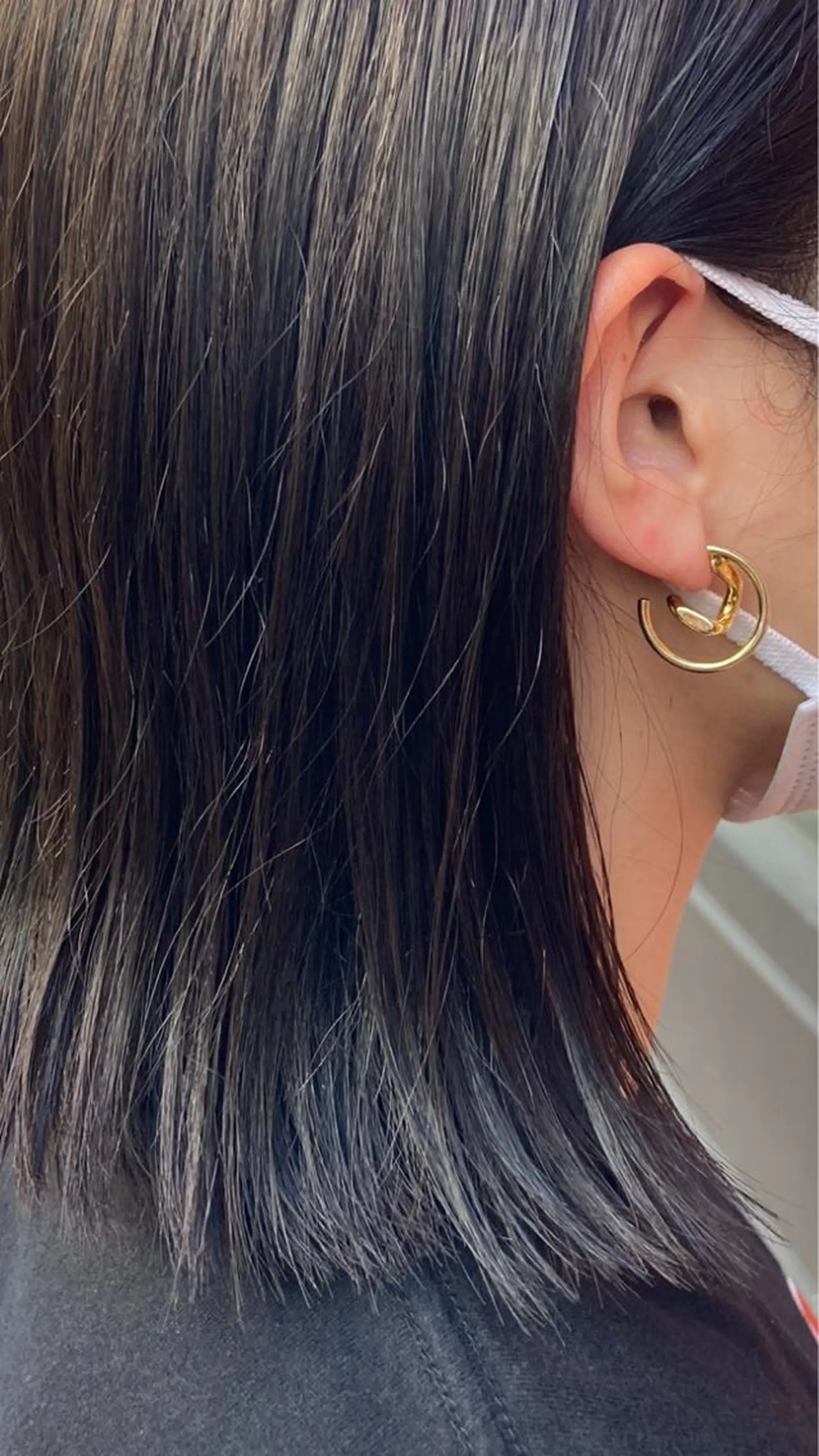 ミディアム カラー ベージュカラー ブリーチ 透明感カラー フォギーベージュ ヘアカラー トリートメント 髪質改善/痛ませ ないカラー/西村航大のヘアスタイル