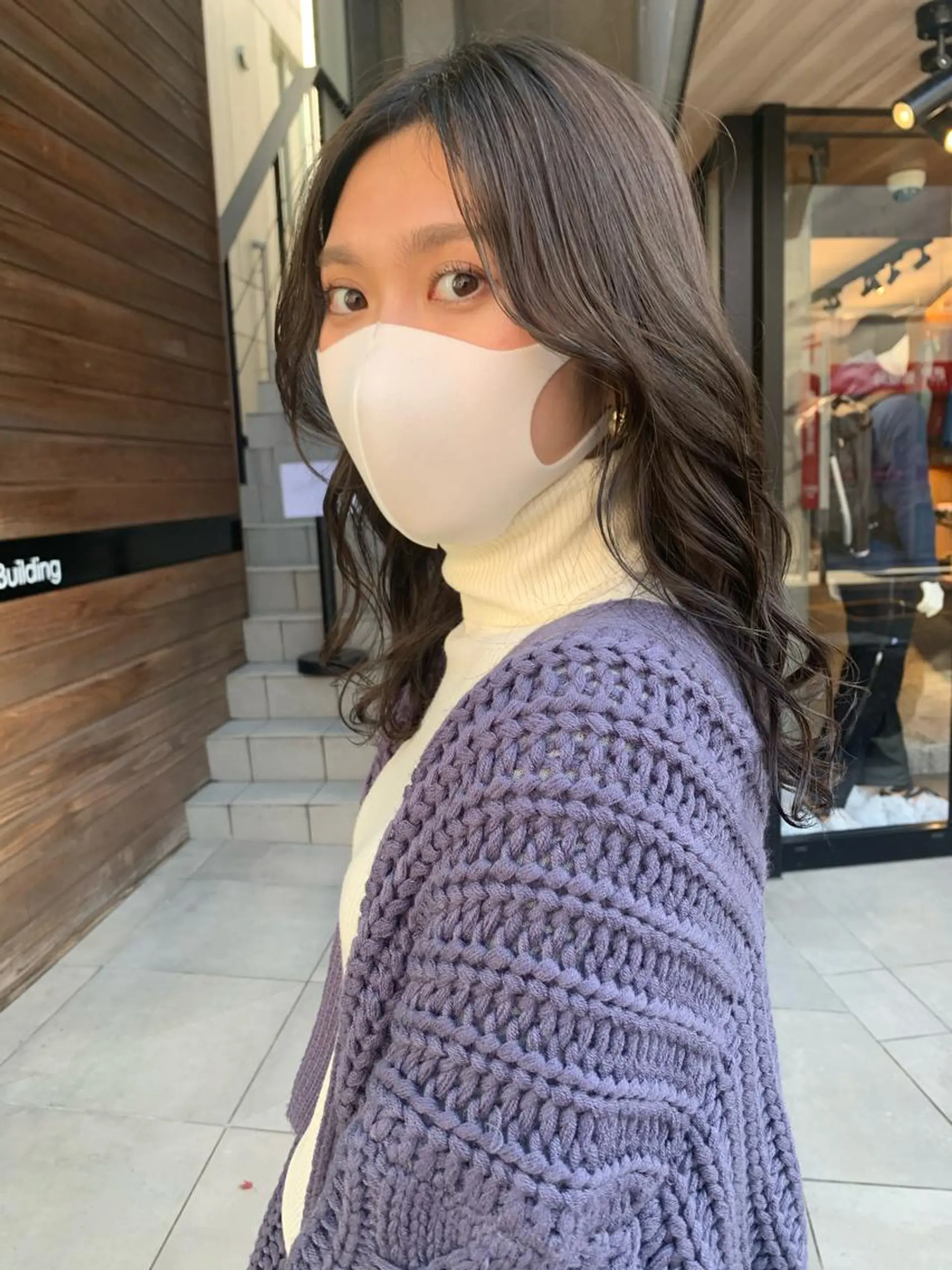 ミディアム カラー マツエク・マツパ カット ヘアカラー トリートメント ハイトーンボブ 前田 表参道 グレージュのヘアスタイル