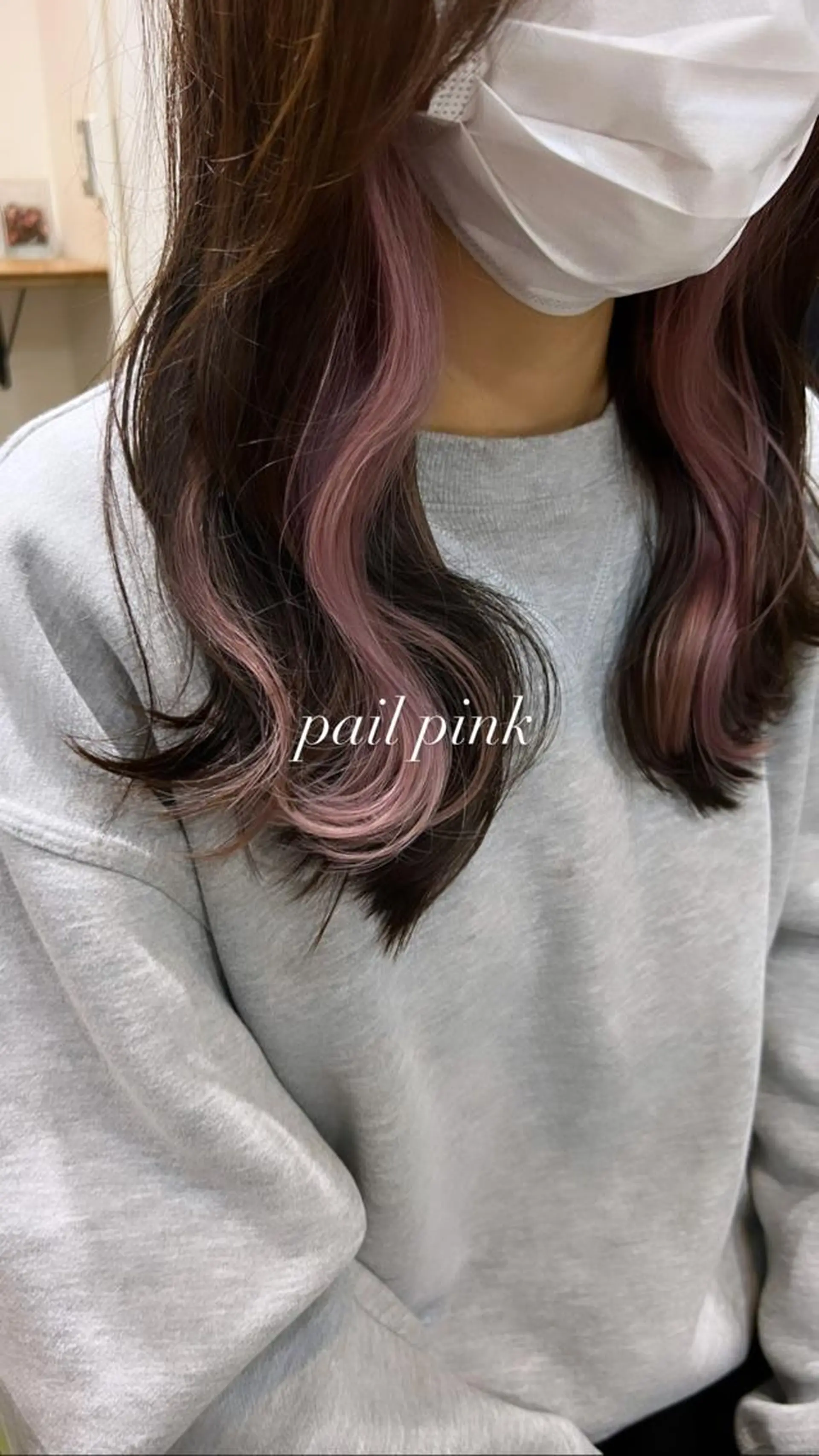 ミディアム カラー ピンクカラー オカベ ショウマのヘアスタイル