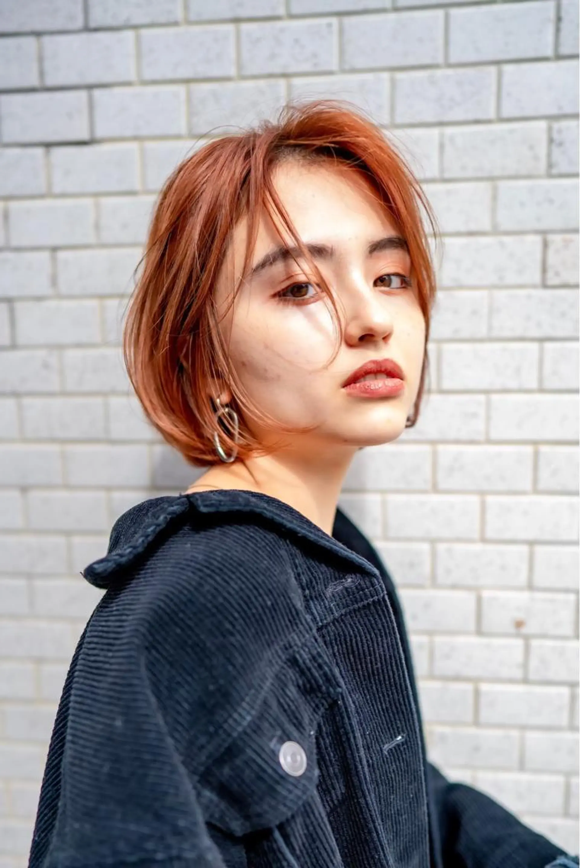 ショート カラー 丸みショート オレンジ ショートヘア 10月限定モニター 髪質改善美髪矯正のヘアスタイル