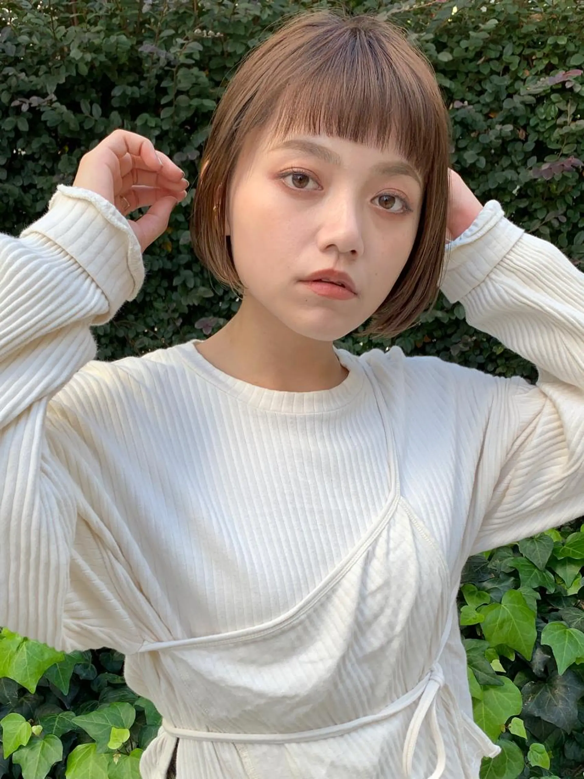 ショート カラー アッシュ ラベンダーカラー ラベンダーアッシュ ボブ 伸ばしかけ 大西 真人🪴のヘアスタイル