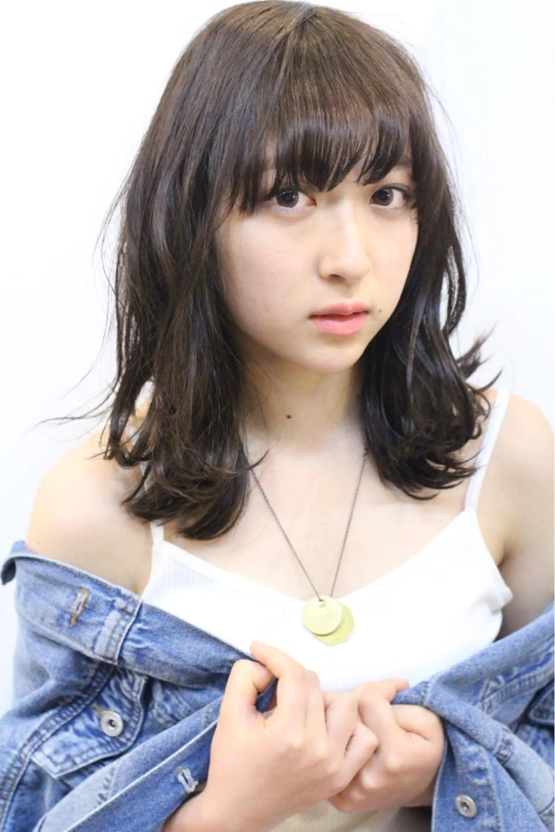 ミディアム カラー パーマ 安達 俊亮のヘアスタイル