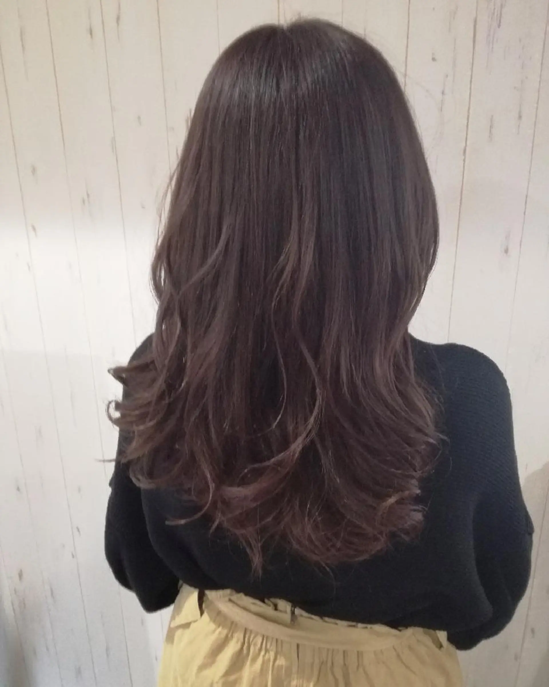 セミロング カラー ベージュカラー ピンクカラー ピンクベージュ 西川 敏夫のヘアスタイル