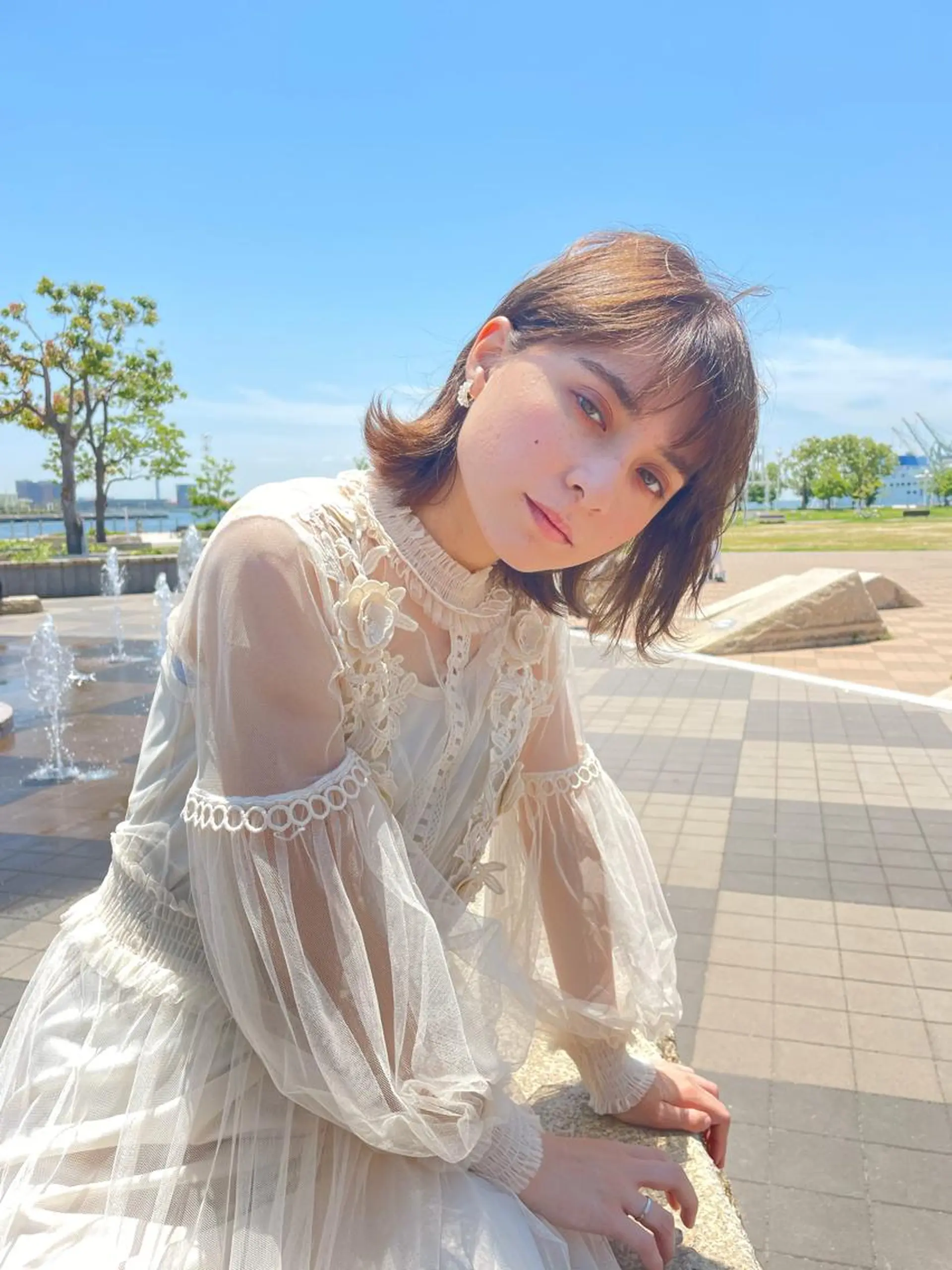 ミディアム カラー カット ヘアカラー トリートメント カラー指名No.1 土井新治❄️のヘアスタイル