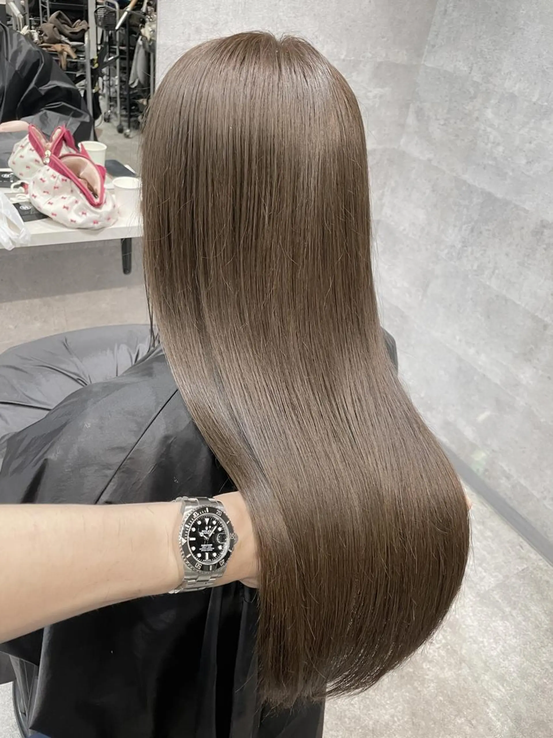 ロング 外国人風カラー ハイライト 髪質改善 似合わせカット トリートメント カット トリートメント ＿WHITE鳳店 アンダーバーホワイトのヘアスタイル