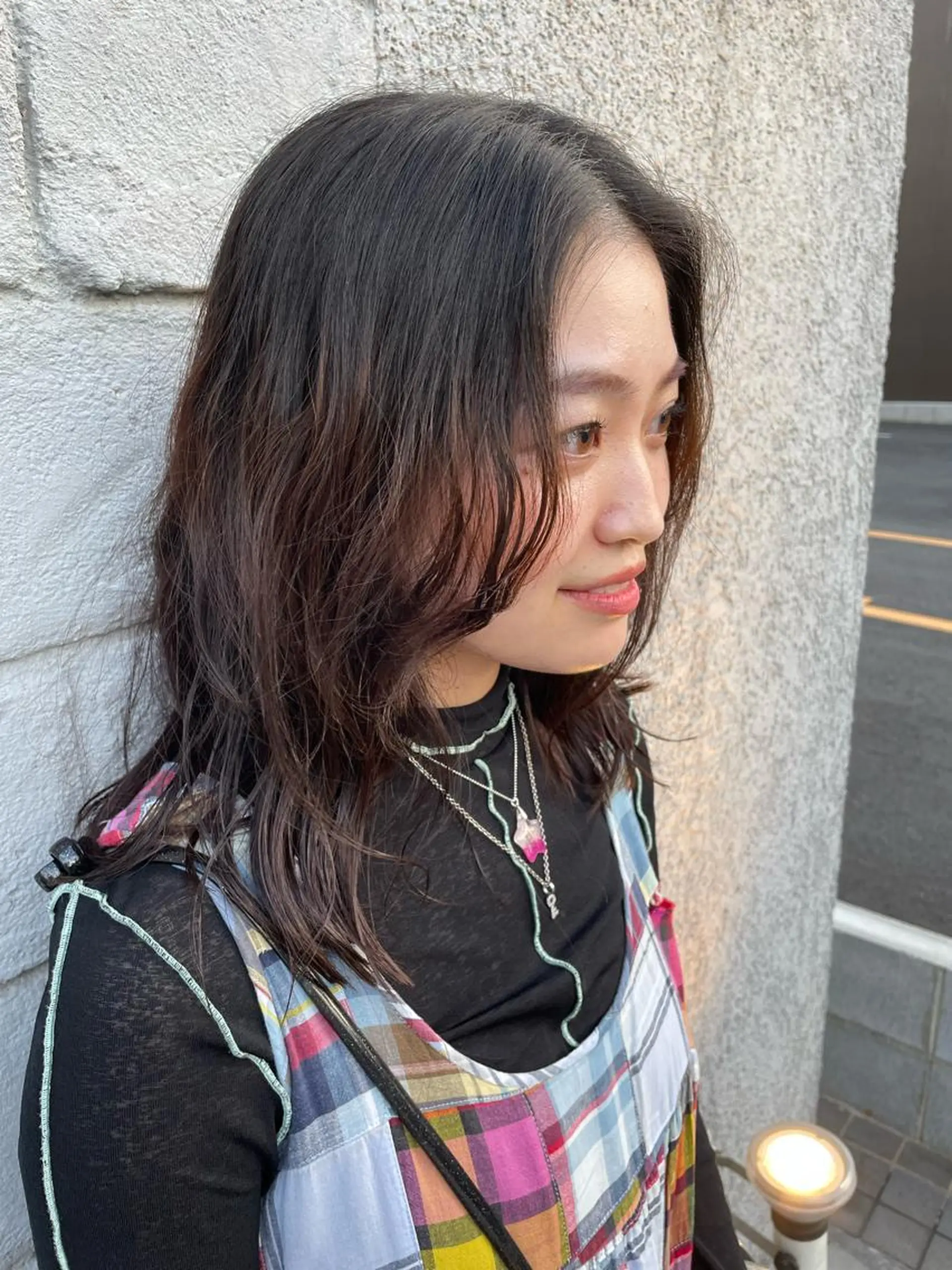 ミディアム パーマ カット パーマ 🐺ミウ 🩵のヘアスタイル