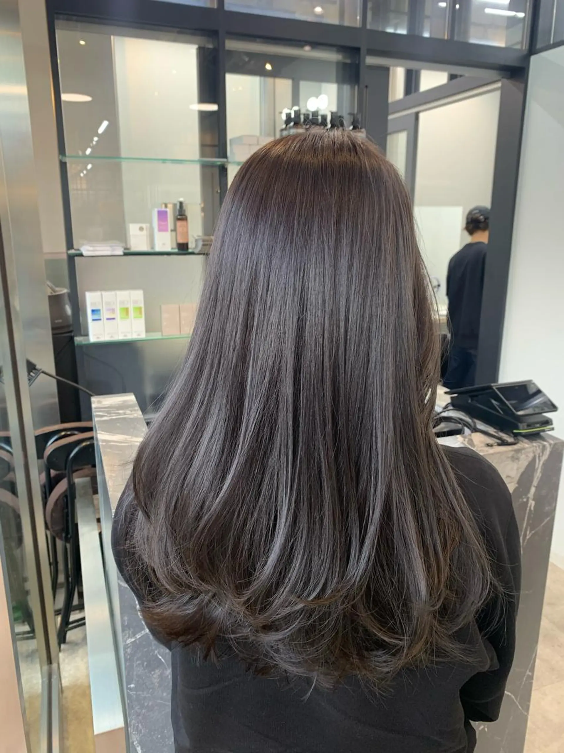 ロング カラー 韓国レイヤー✨ yasuko銀座のヘアスタイル