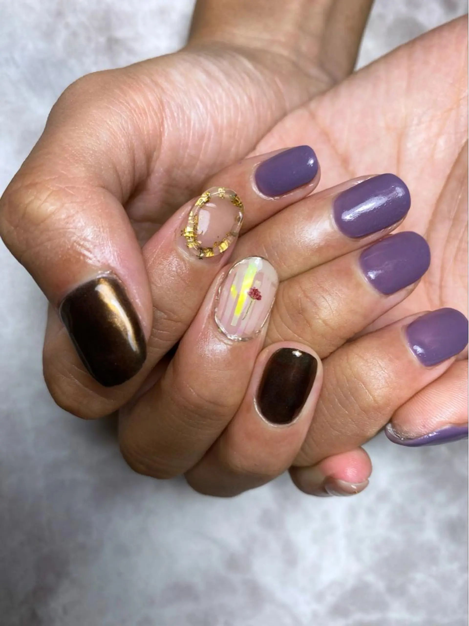 ネイル 持ち込み ニュアンスネイル ハンドネイル 🌿Charme🌿 MAIのネイルデザイン