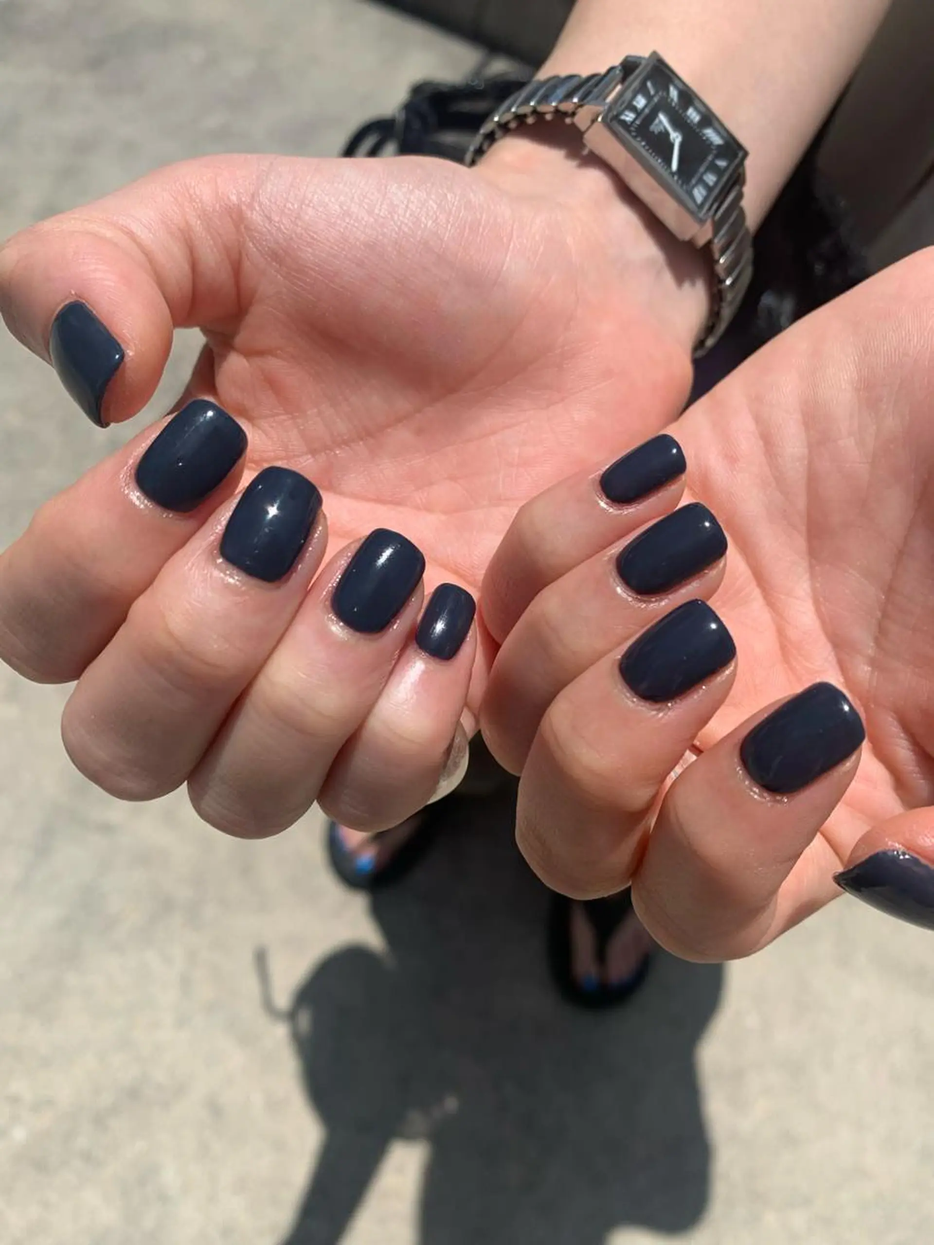 ネイル ネイビー ワンカラーネイル ハンドネイル anny ／あにのネイルデザイン