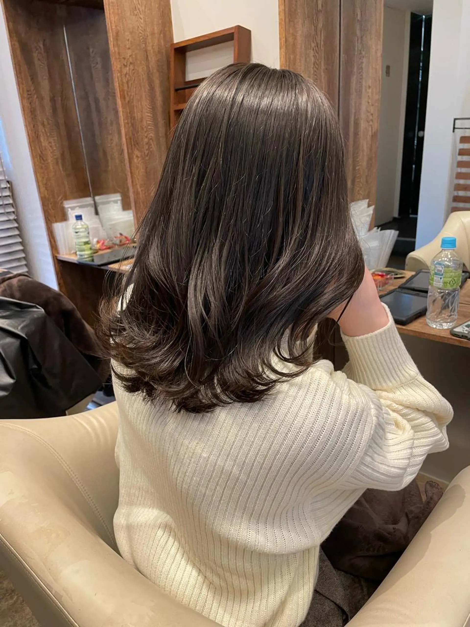 ミディアム カラー カット ヘアカラー トリートメント 【完全個室】髪質改善 暖色カラー/山崎唯奈のヘアスタイル