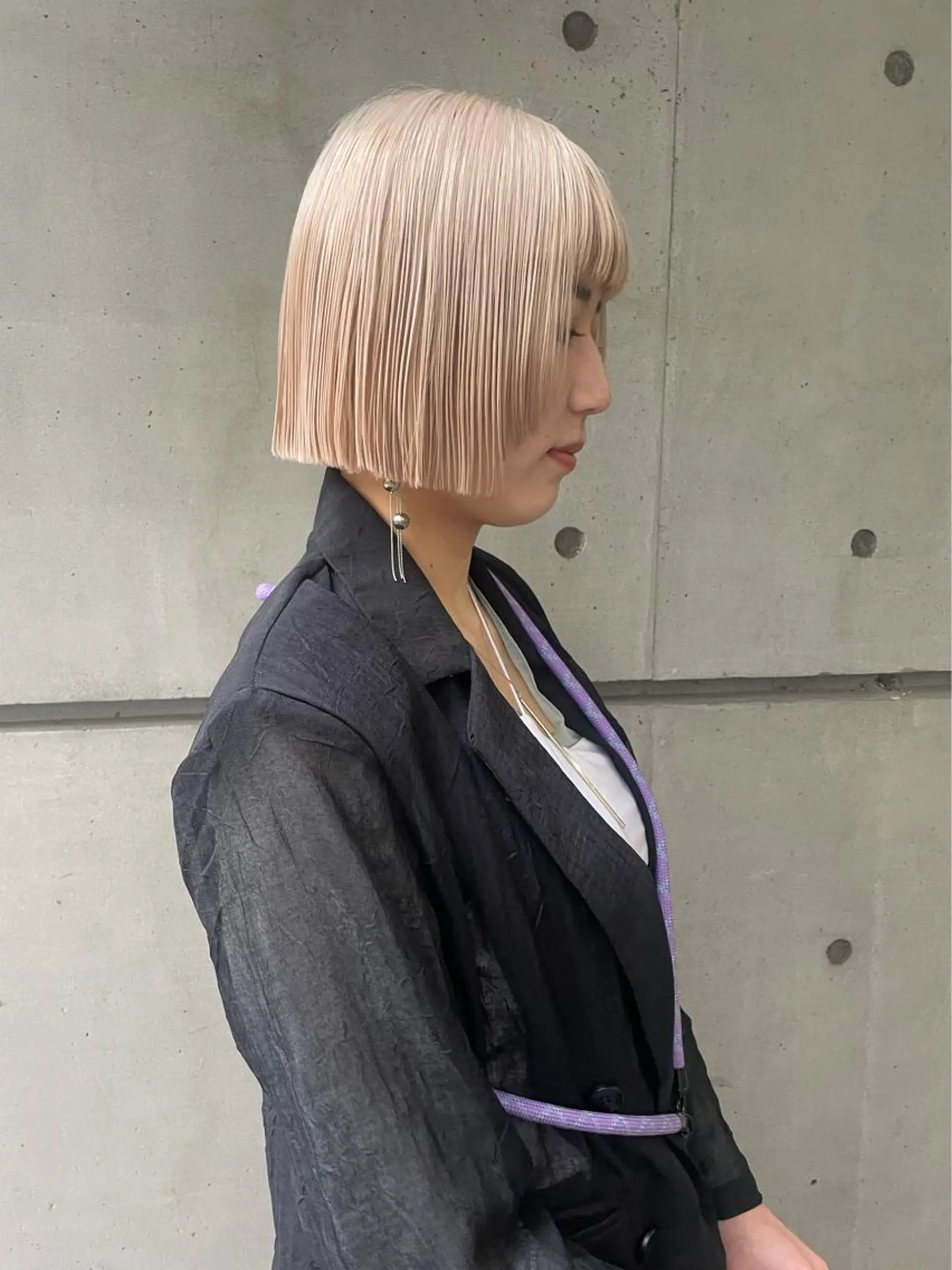 ミディアム カラー 大角  実希のヘアスタイル