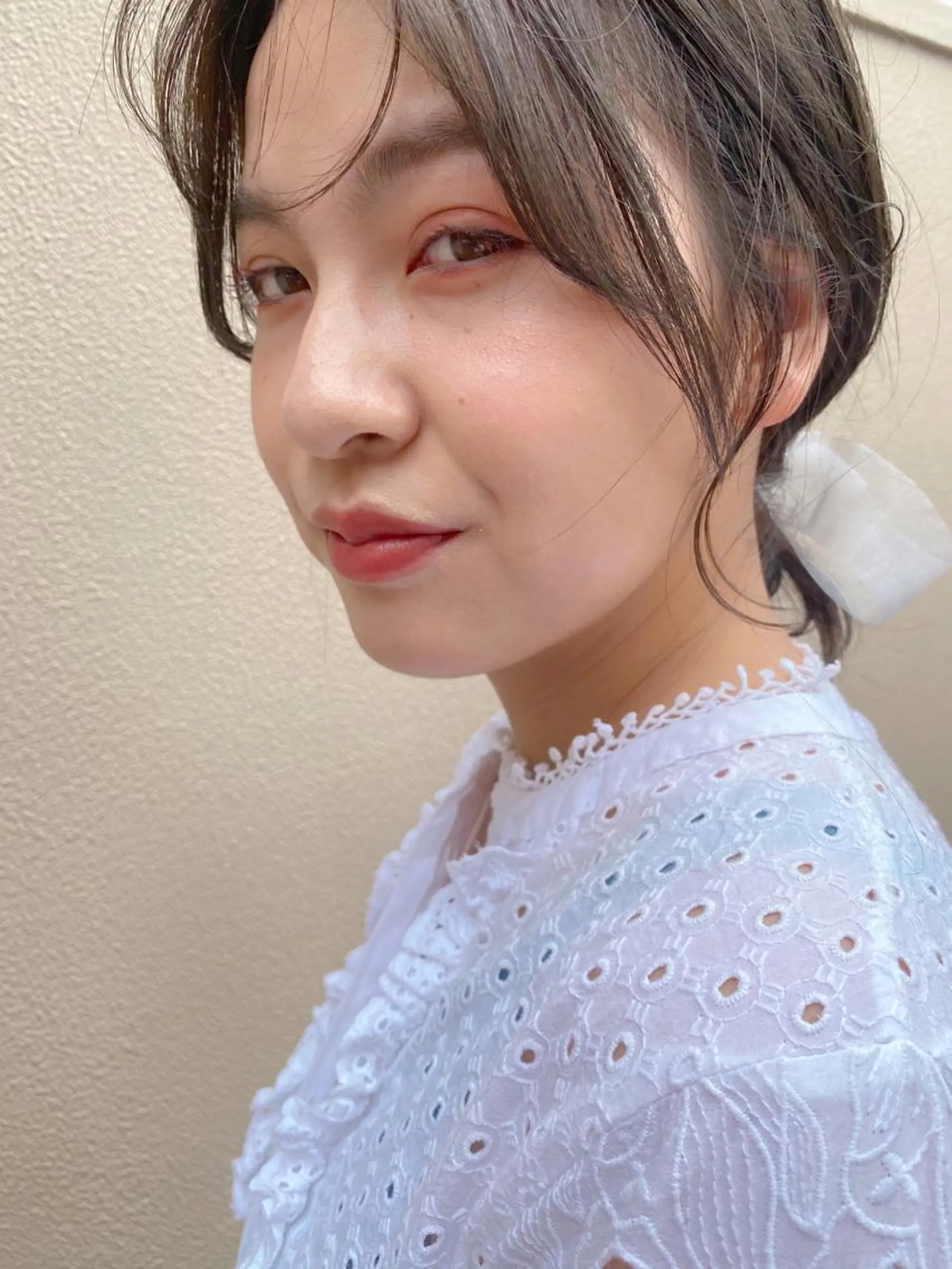 ミディアム カラー ヘアアレンジ お団子ヘア 神原 ありさのマツエク・マツパデザイン