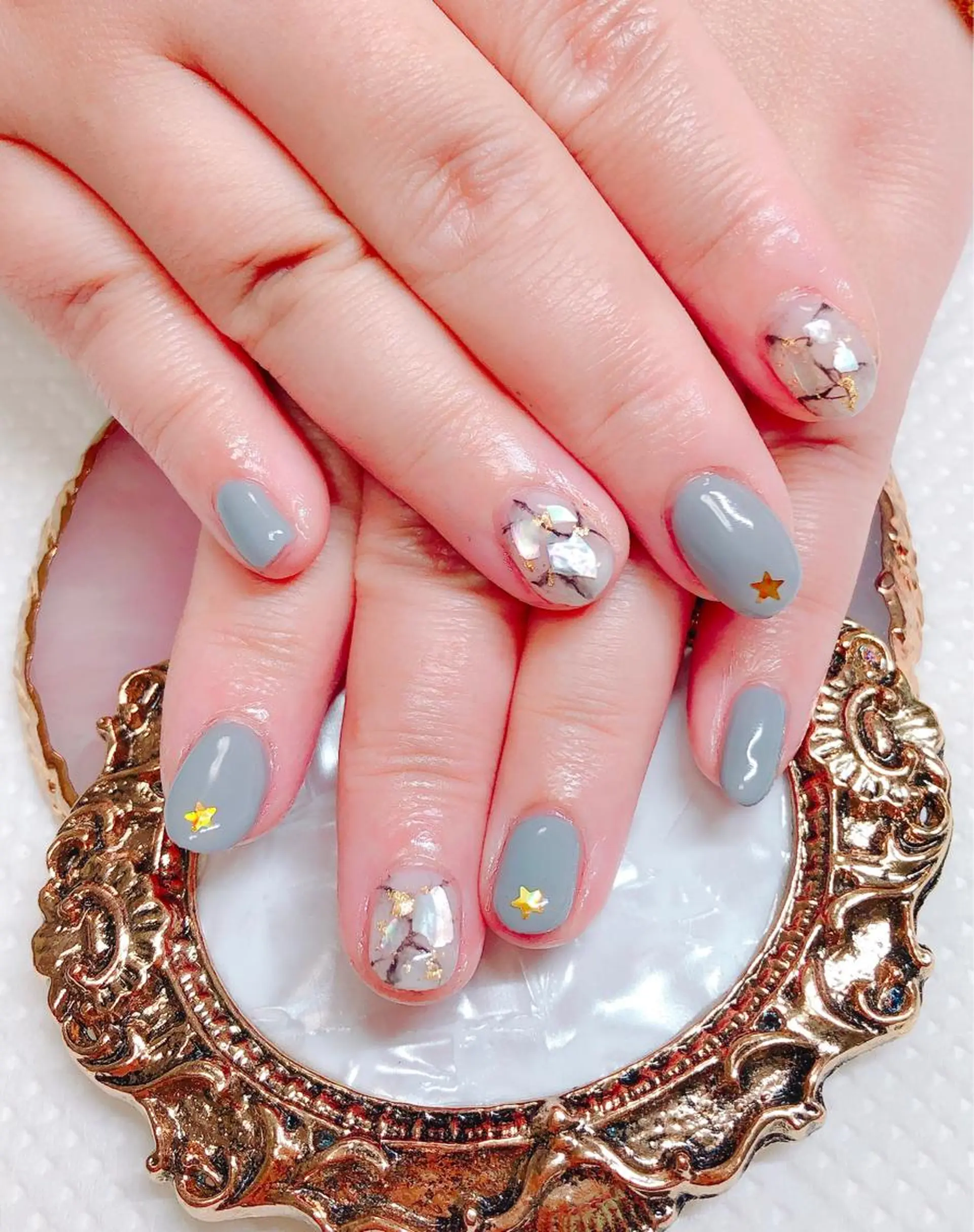 ネイル スカルプネイル ハンドネイル CROWN プライベートサロンのネイルデザイン