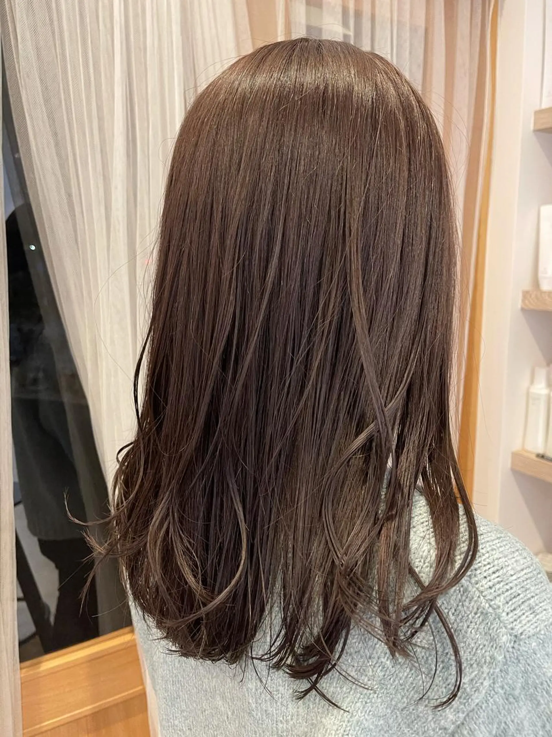 セミロング カラー ブルーカラー ブルーバイオレット 透明感カラー バイオレットカラー 由比藤理子 ブリーチカラー🌈のヘアスタイル